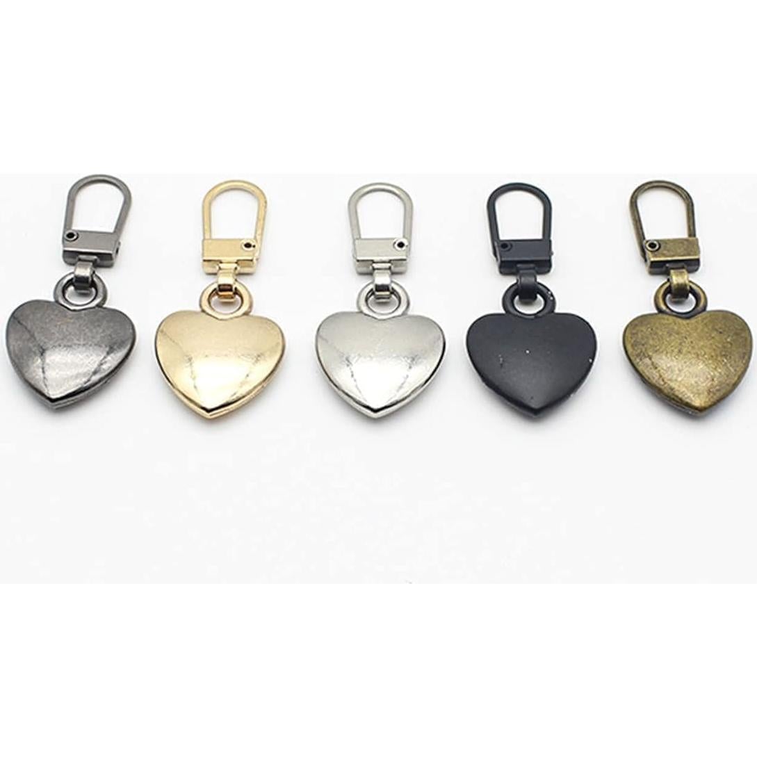 10 Tiradores de Cremallera Corazón Multicolor Xinjincang