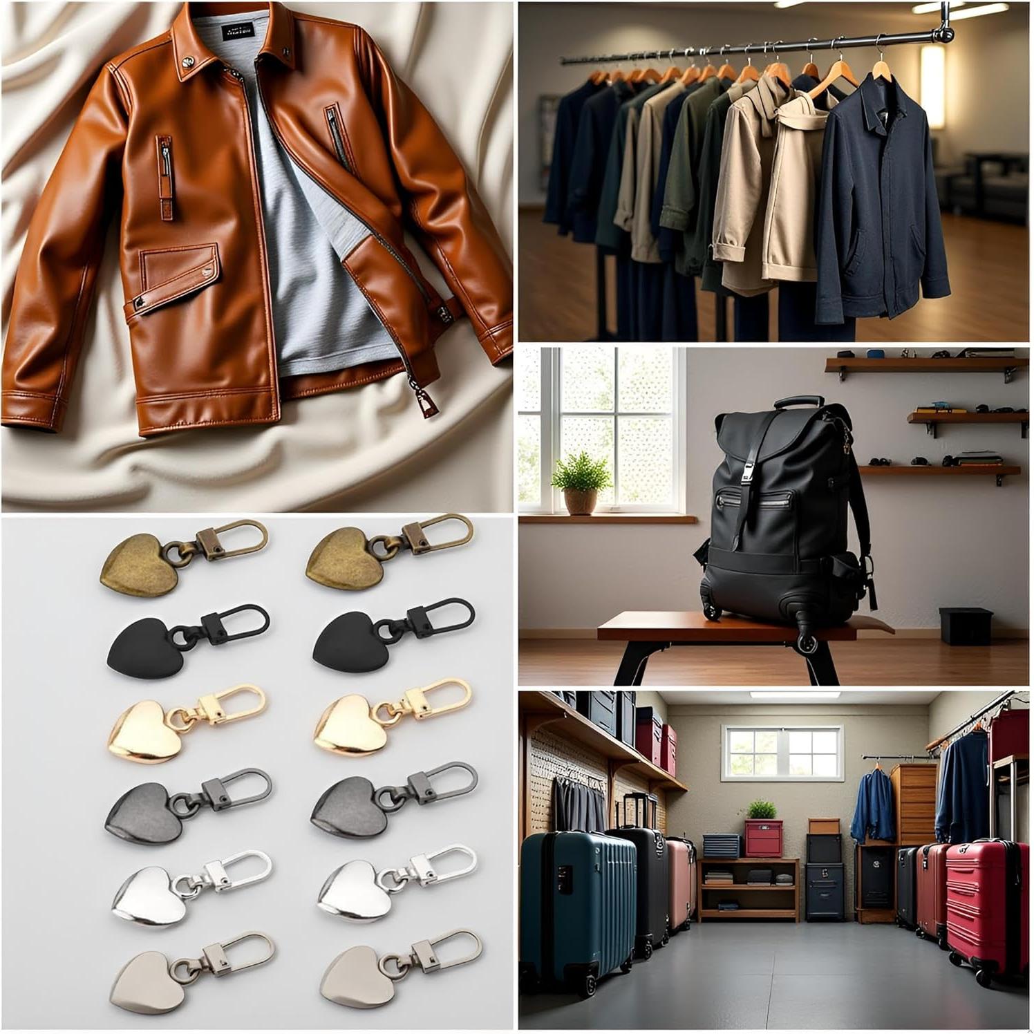 10 Tiradores de Cremallera Corazón Multicolor Xinjincang