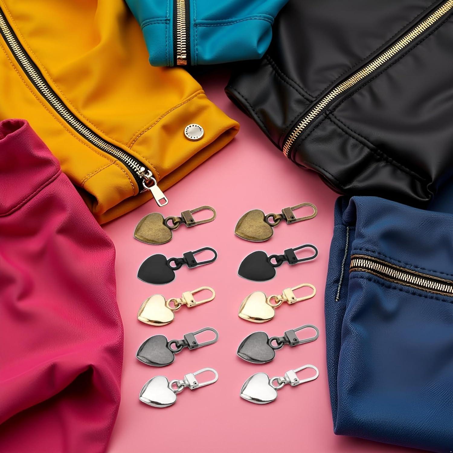 10 Tiradores de Cremallera Corazón Multicolor Xinjincang