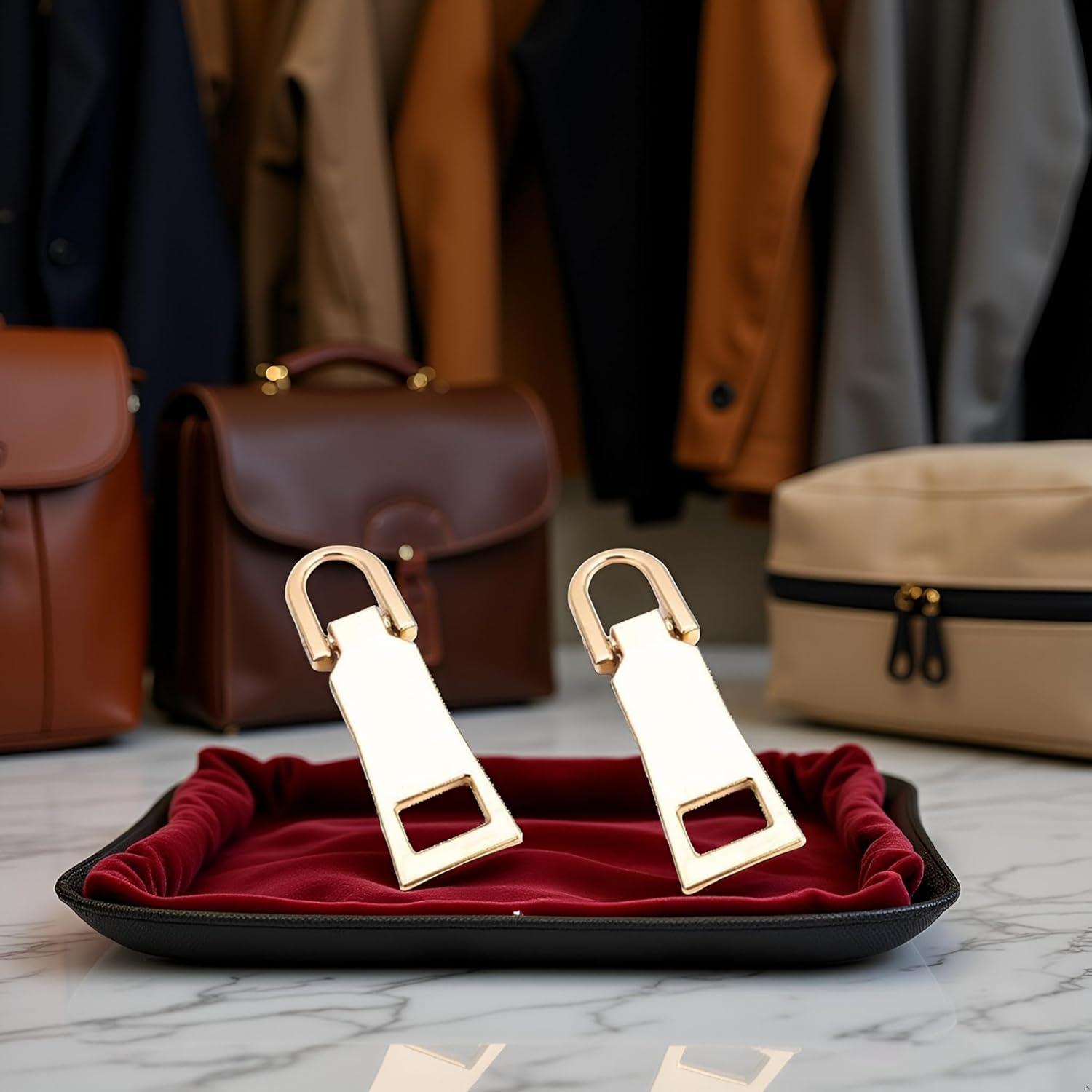 2 Piezas Tiradores de Cremallera Czhotg Oro para Reparación