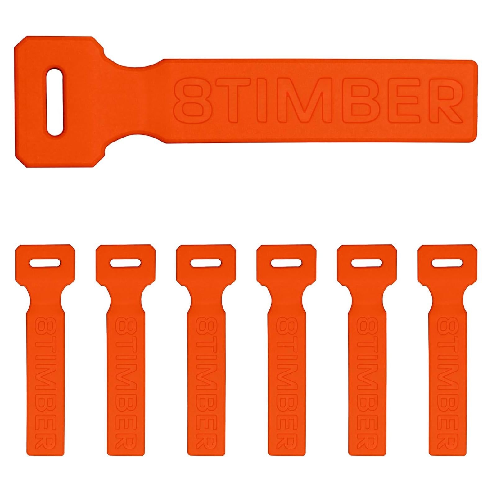 Juego de Tiradores de Cremallera 8TIMBER 6-Pack Naranja