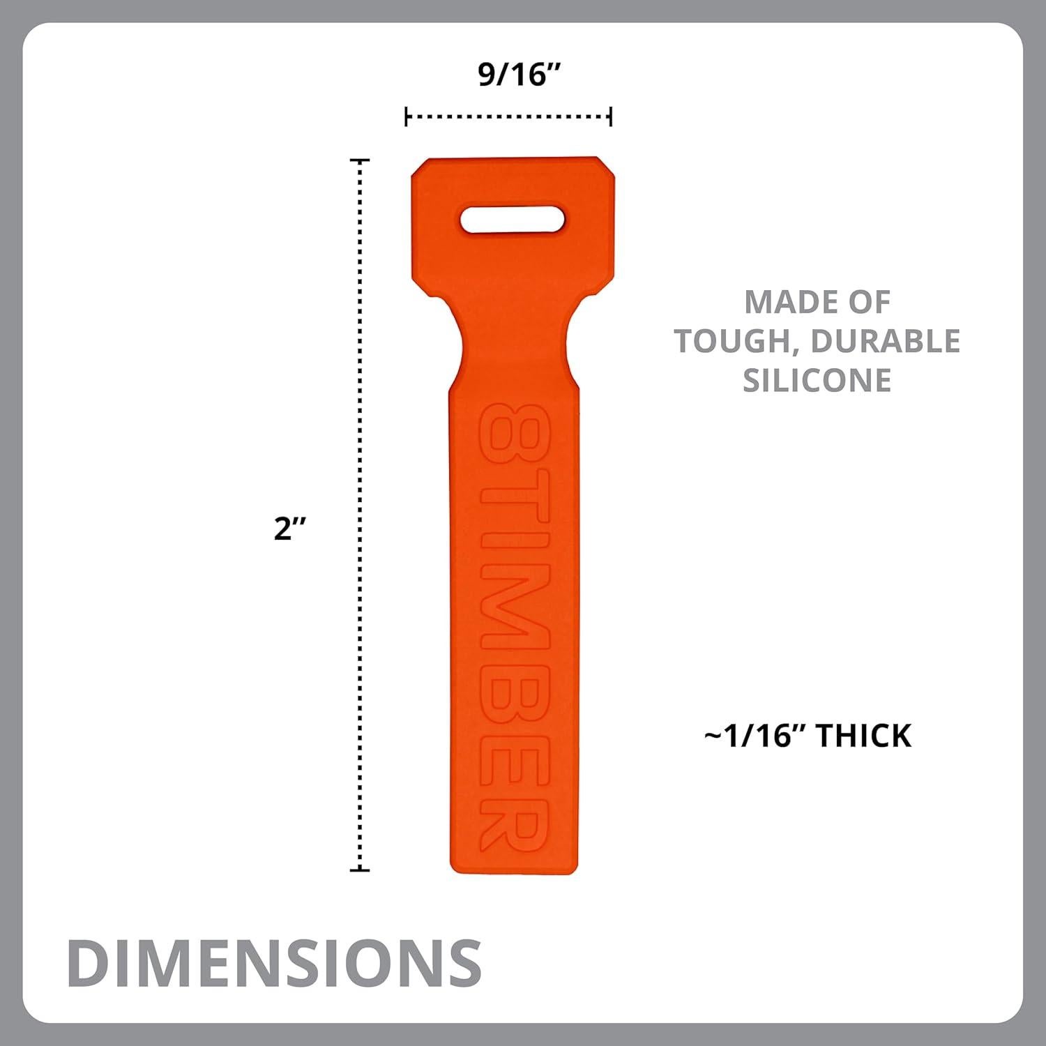 Juego de Tiradores de Cremallera 8TIMBER 6-Pack Naranja