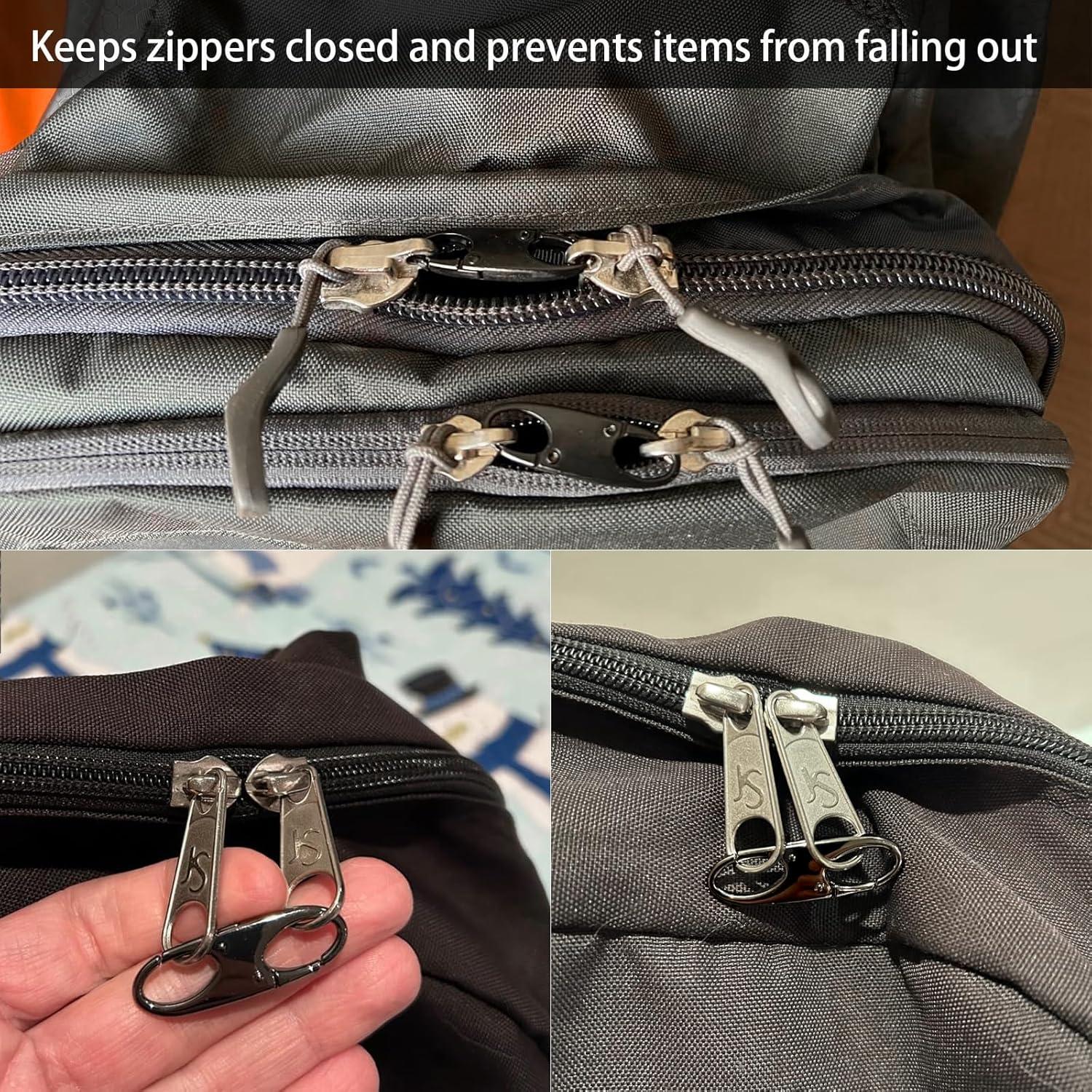 Tirador de Cremallera de Metal WOLAIYE - 6 Paquete Negro