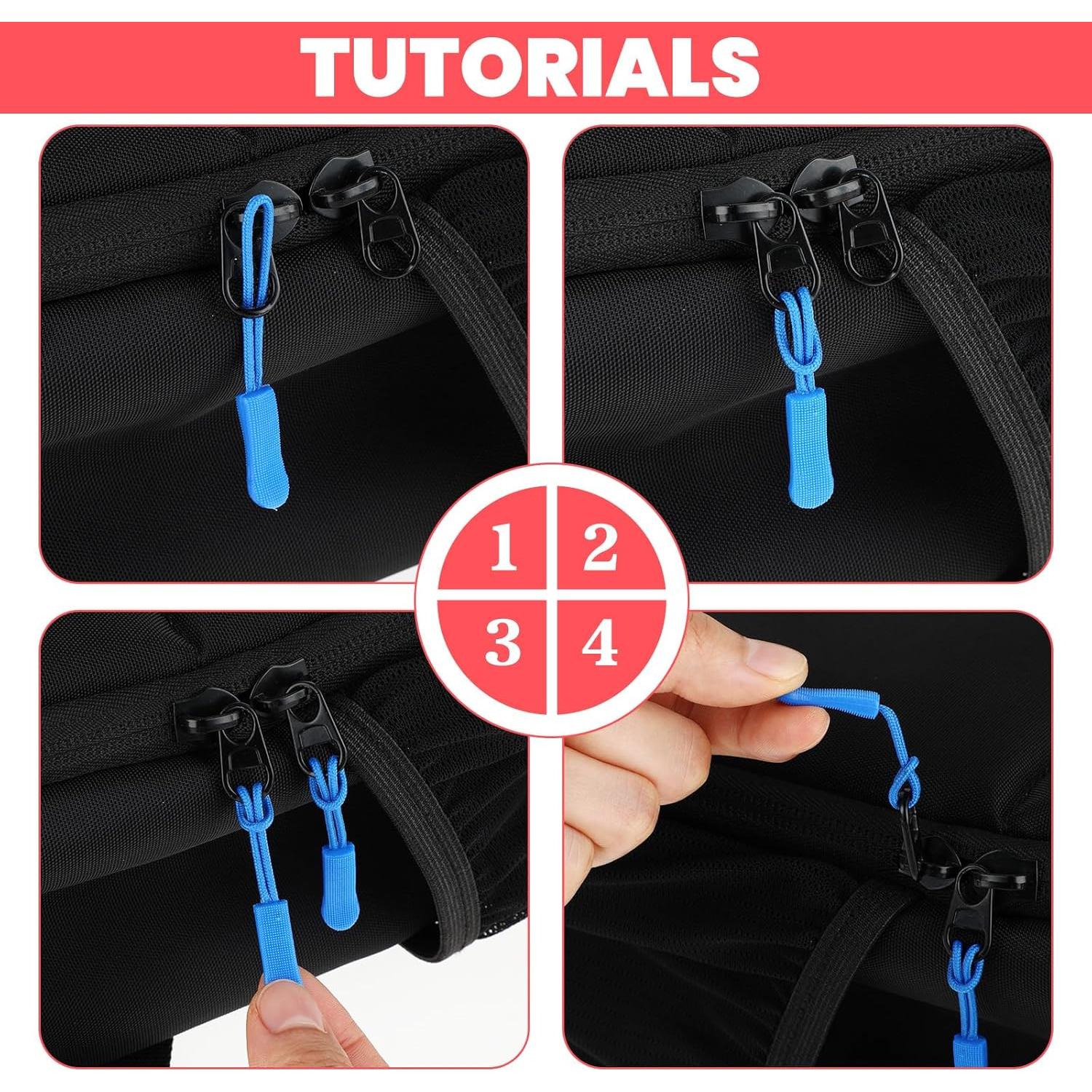 Kit de 50 Tiradores de Cremallera Multicolor Sorcristy 6.5cm