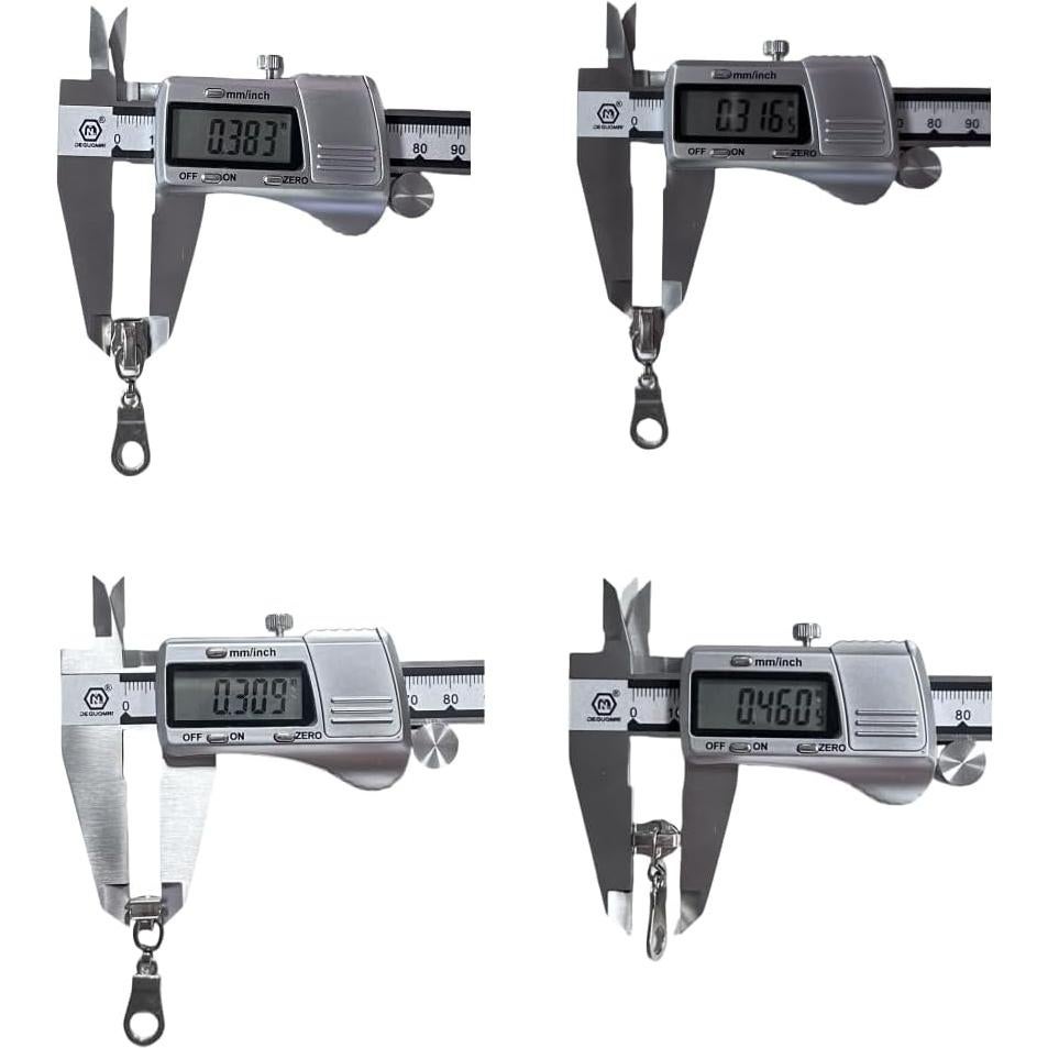 Set de 25 Tiradores de Metal Plateado Bepisof para Cremalleras #5