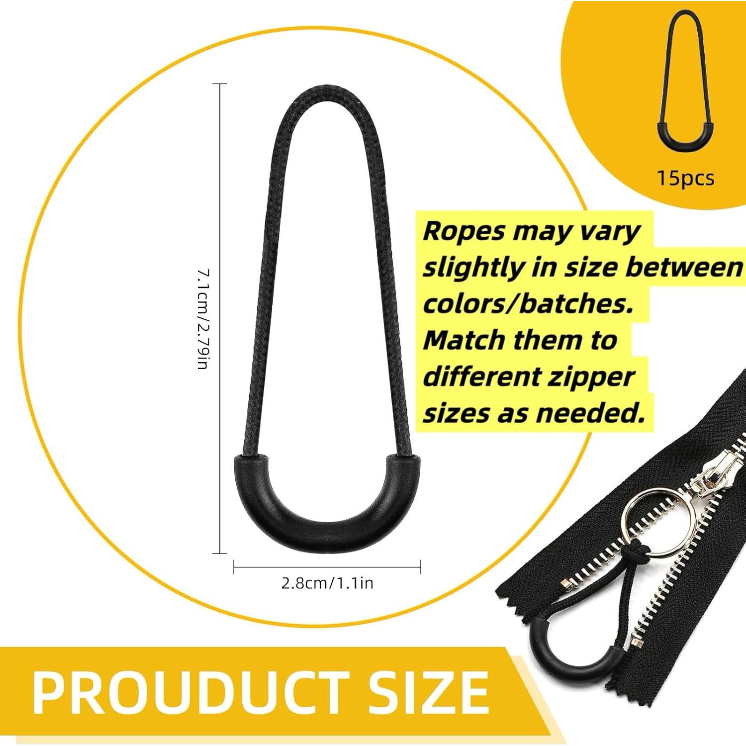 15 Tiradores de Cremallera de Nylon Notoke - Reemplazo Universal