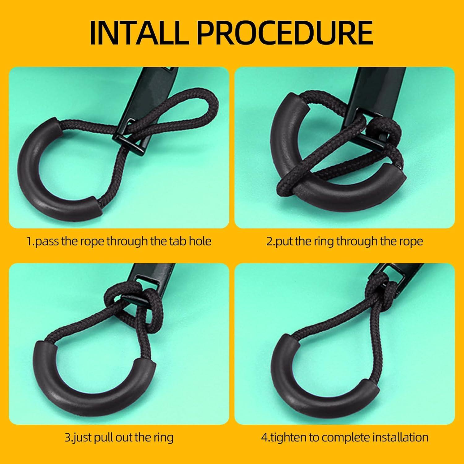 15 Tiradores de Cremallera de Nylon Notoke - Reemplazo Universal