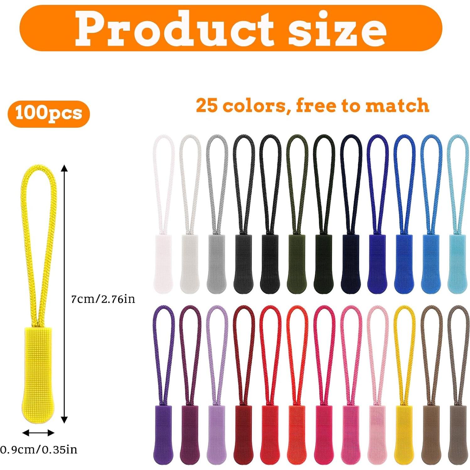 100 Tiradores de Cremallera de Reemplazo QfwdfcTrenz 25 Colores