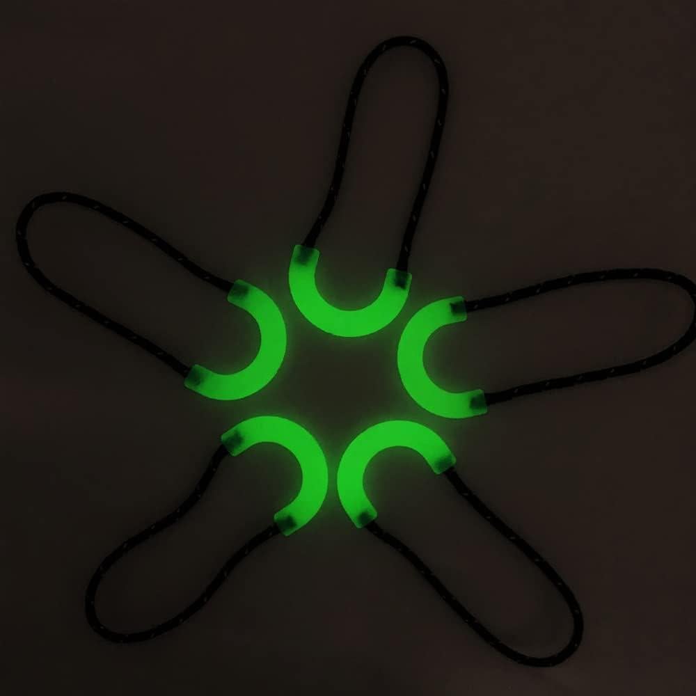 20 Tiradores de Cremallera Nylon U DonLeeving Luminiscente