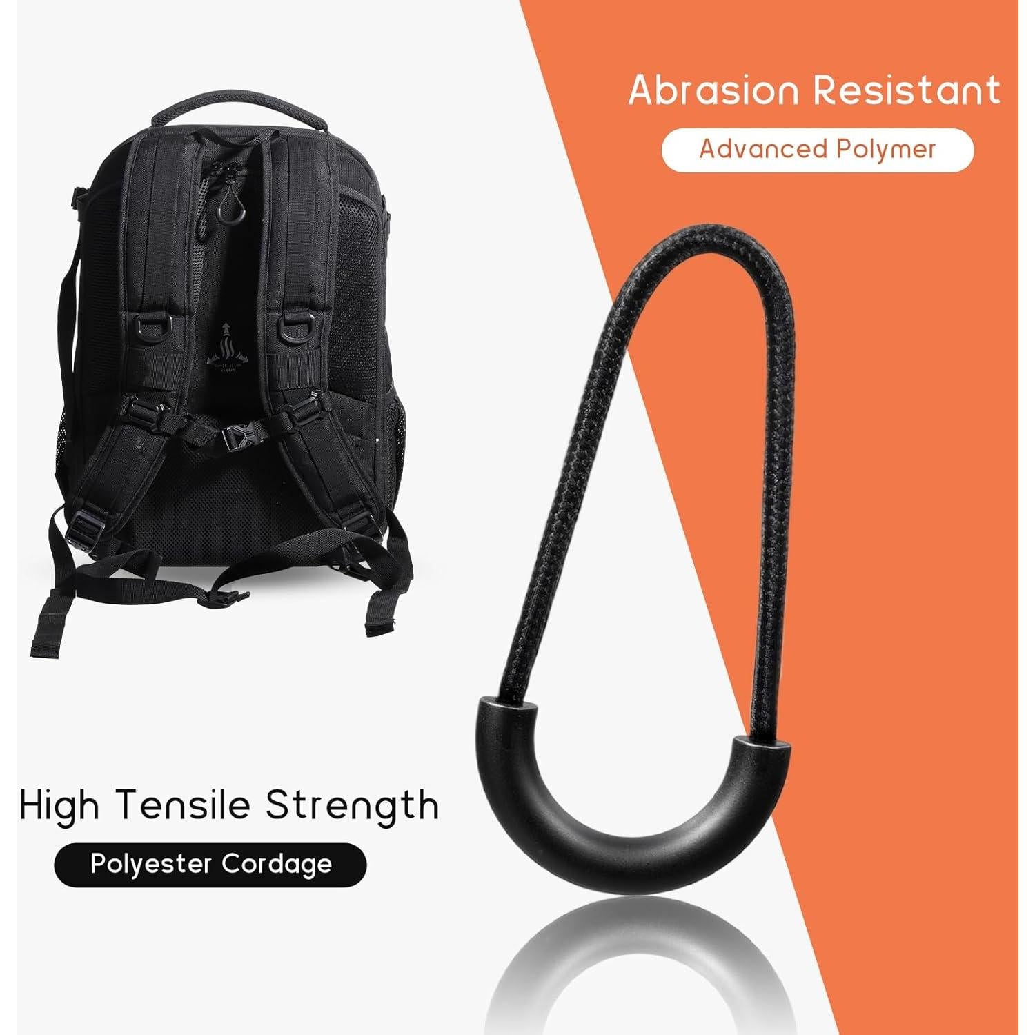 12 Tiradores de Cremallera de Nylon Alrhso en Forma de U