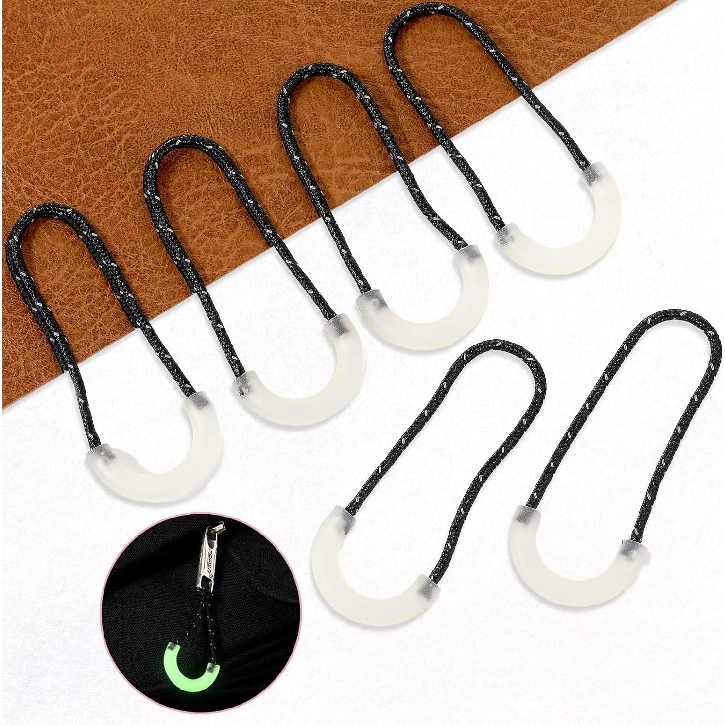 20 Tiradores de Cremallera Autoluminiscentes Larrel 3x7cm