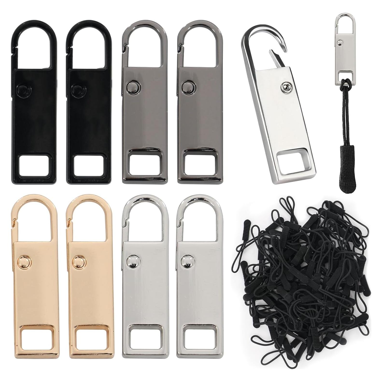 8 Tiradores de Cremallera Reemplazo Panthra con 100 Cuerdas