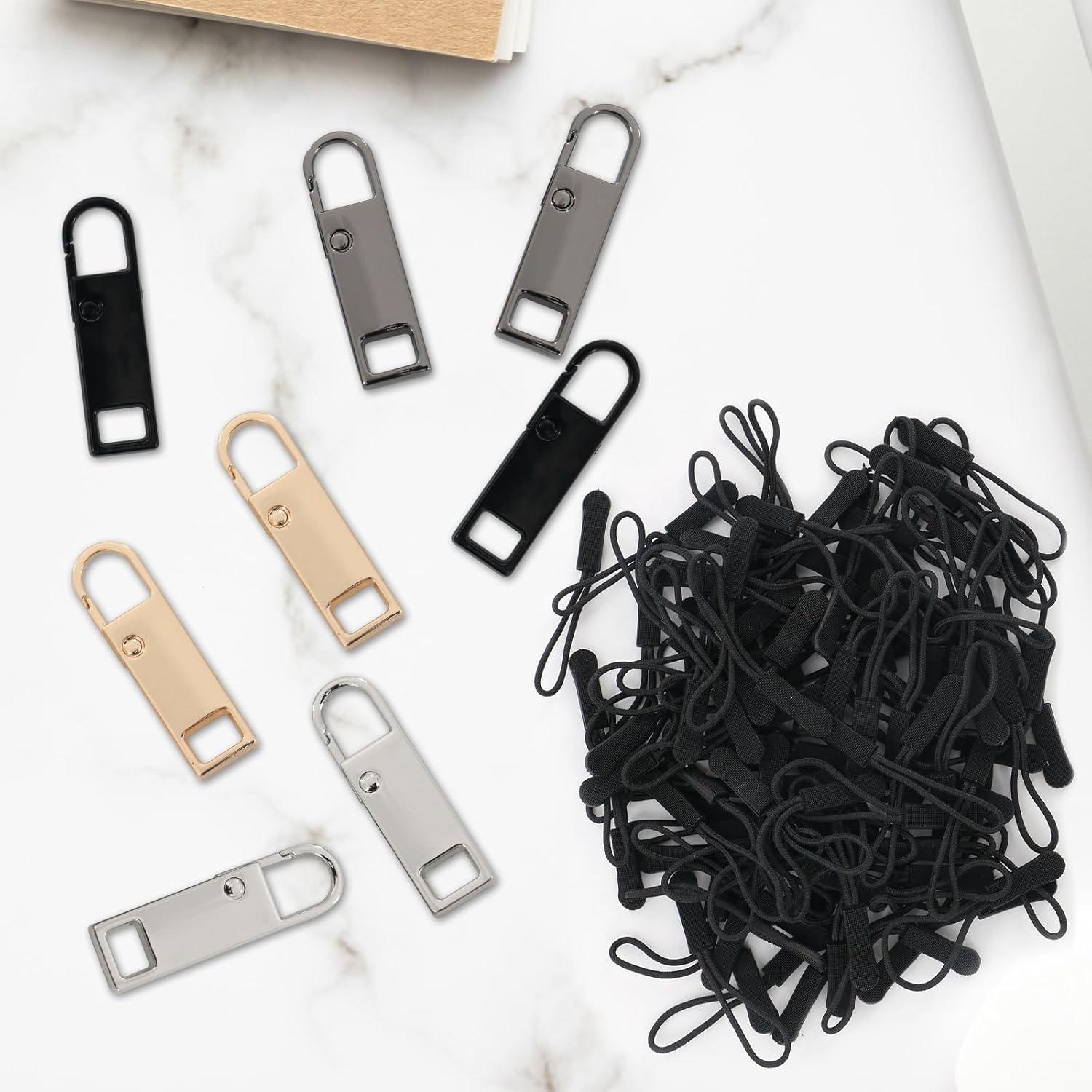 8 Tiradores de Cremallera Reemplazo Panthra con 100 Cuerdas