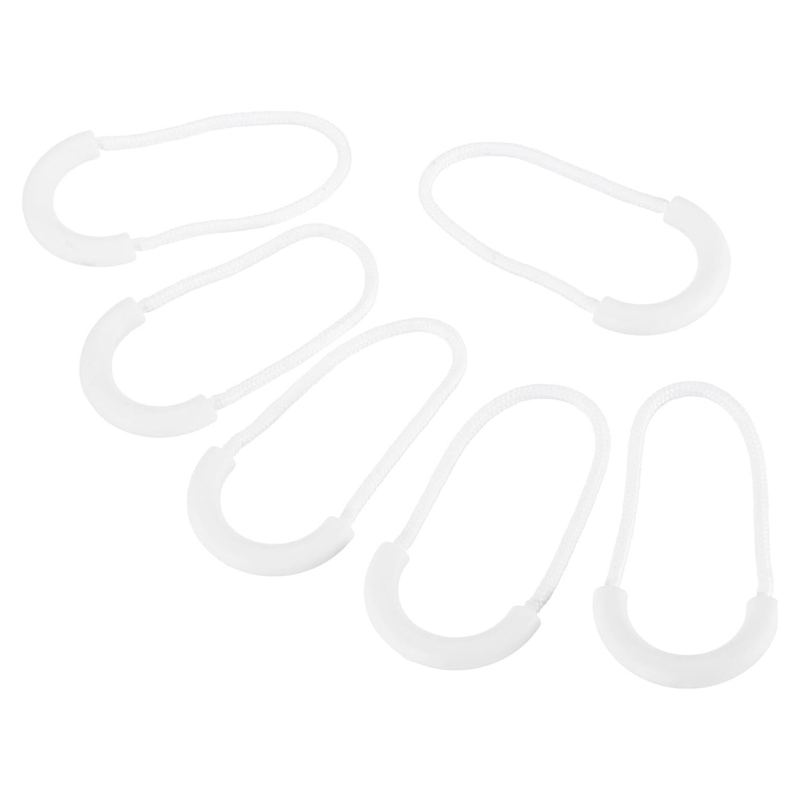 Tiradores de Cremallera PATIKIL 15 Piezas Nylon Blanco 7x3cm