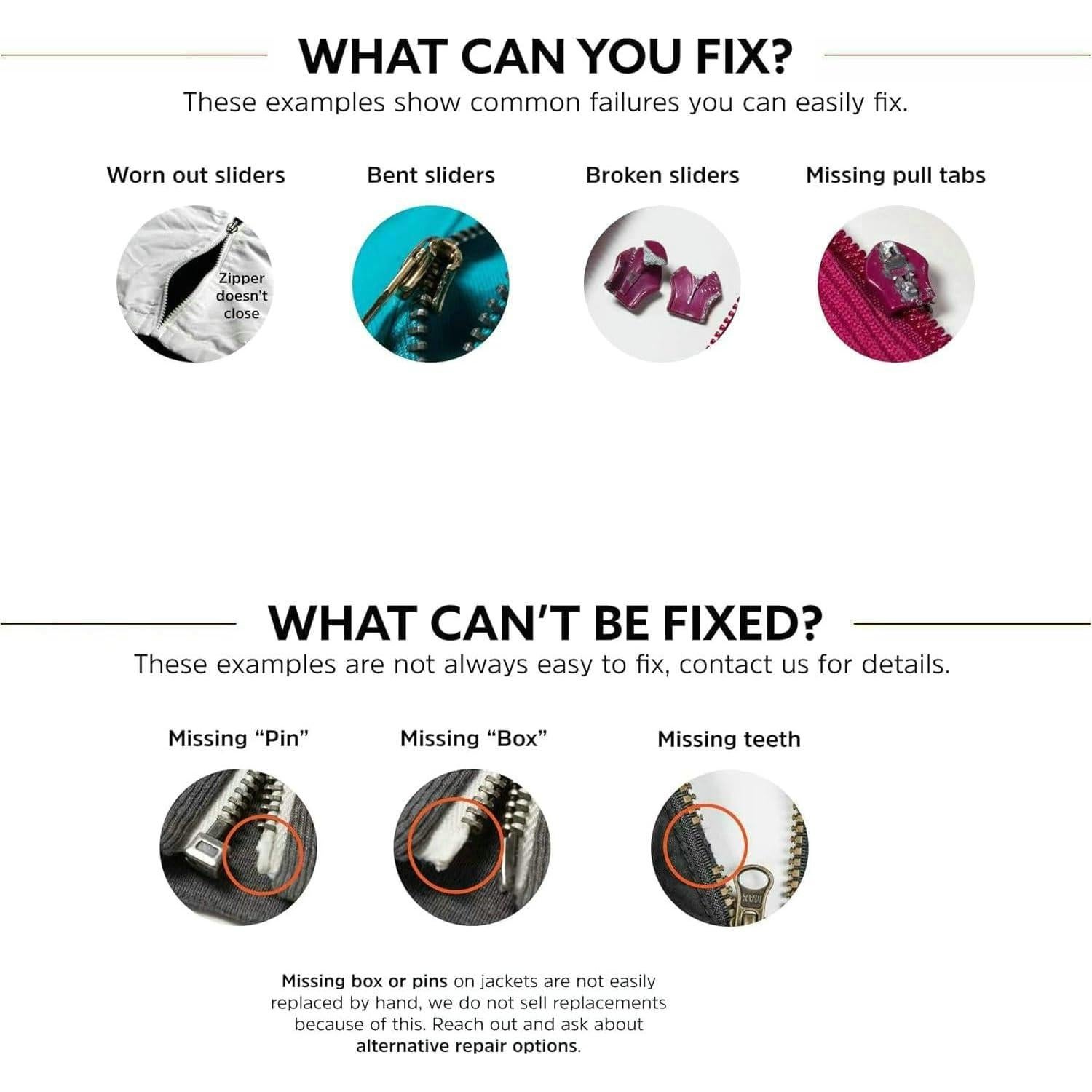 Kit de Reparación de Cremalleras Universal Rabihike - 6 Piezas