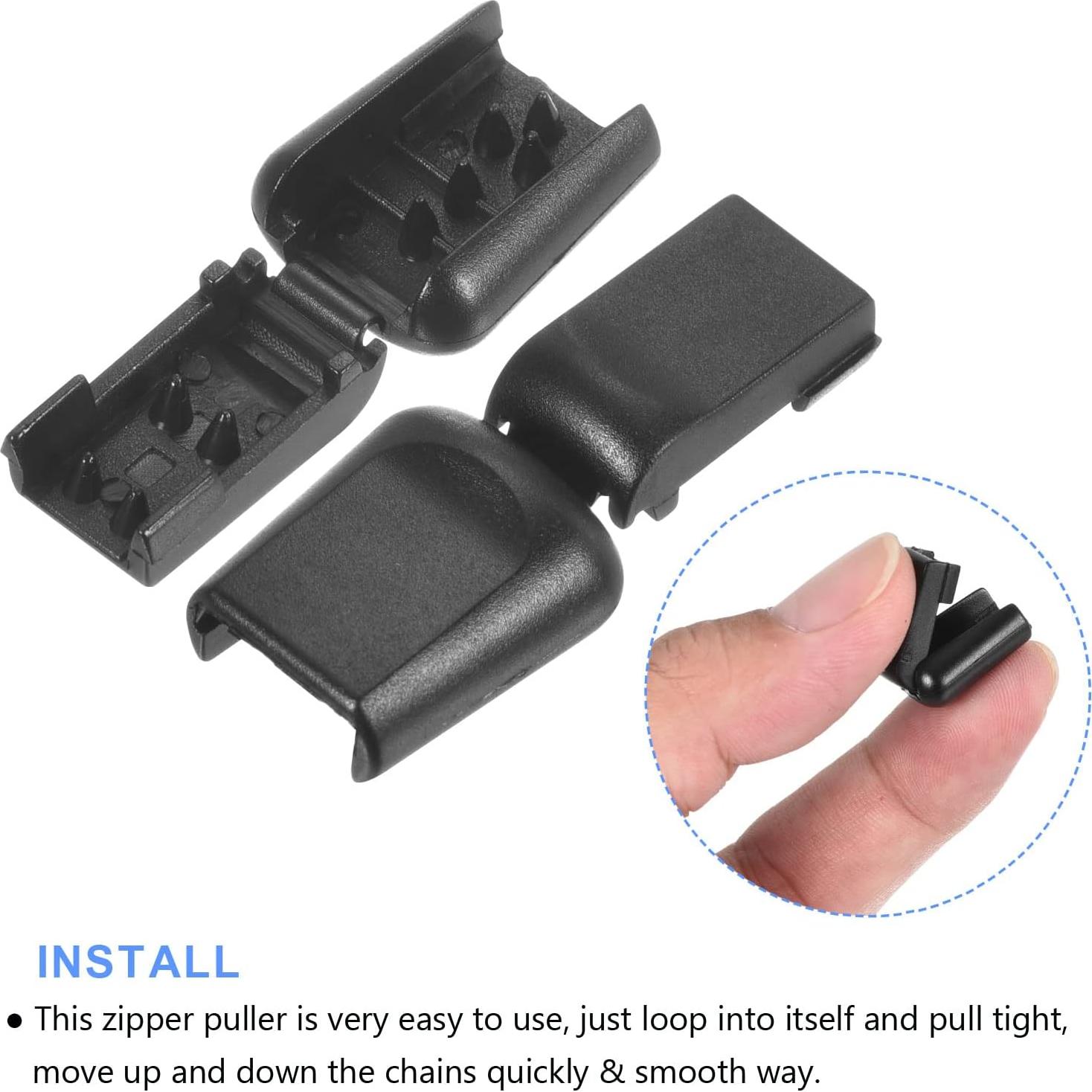 Clip de Cremallera Plastico Metallixity 15pcs Negro