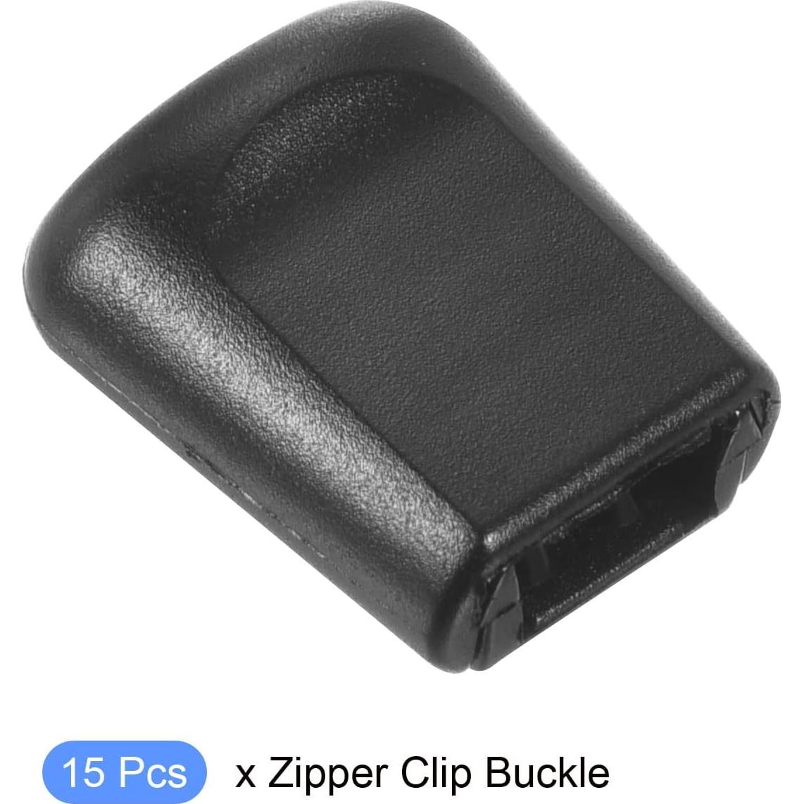 Clip de Cremallera Plastico Metallixity 15pcs Negro