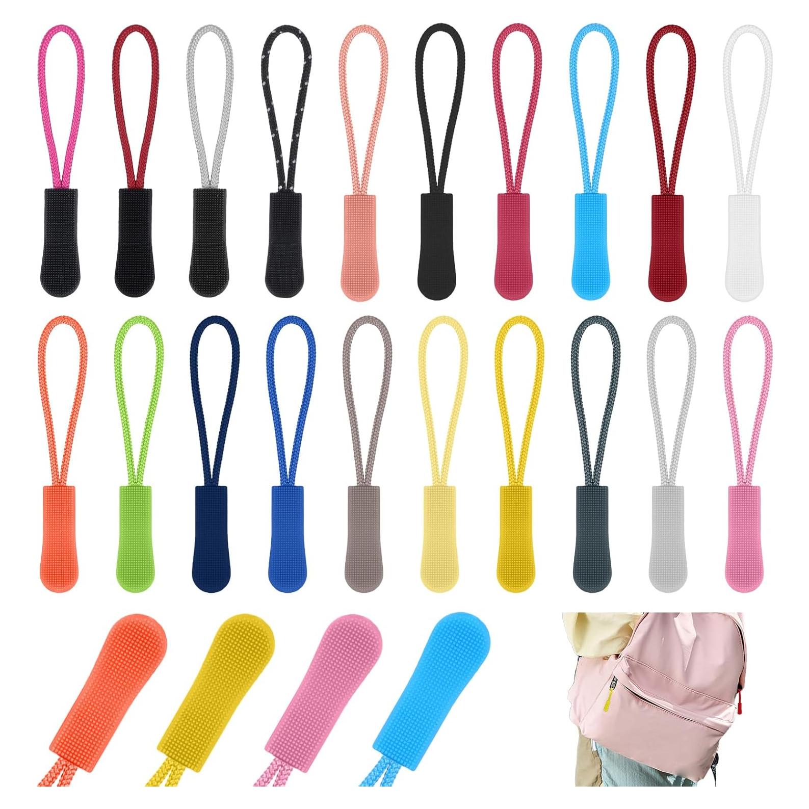 50 Tiradores de Cremallera Coloridos FdcLixuvol 6.48 cm PVC Nylon