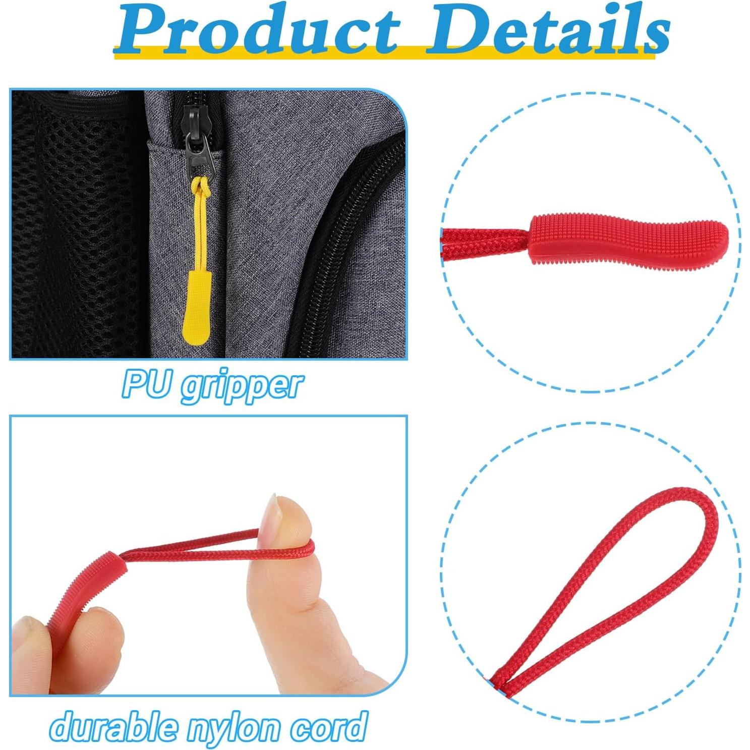 50 Tiradores de Cremallera Coloridos FdcLixuvol 6.48 cm PVC Nylon