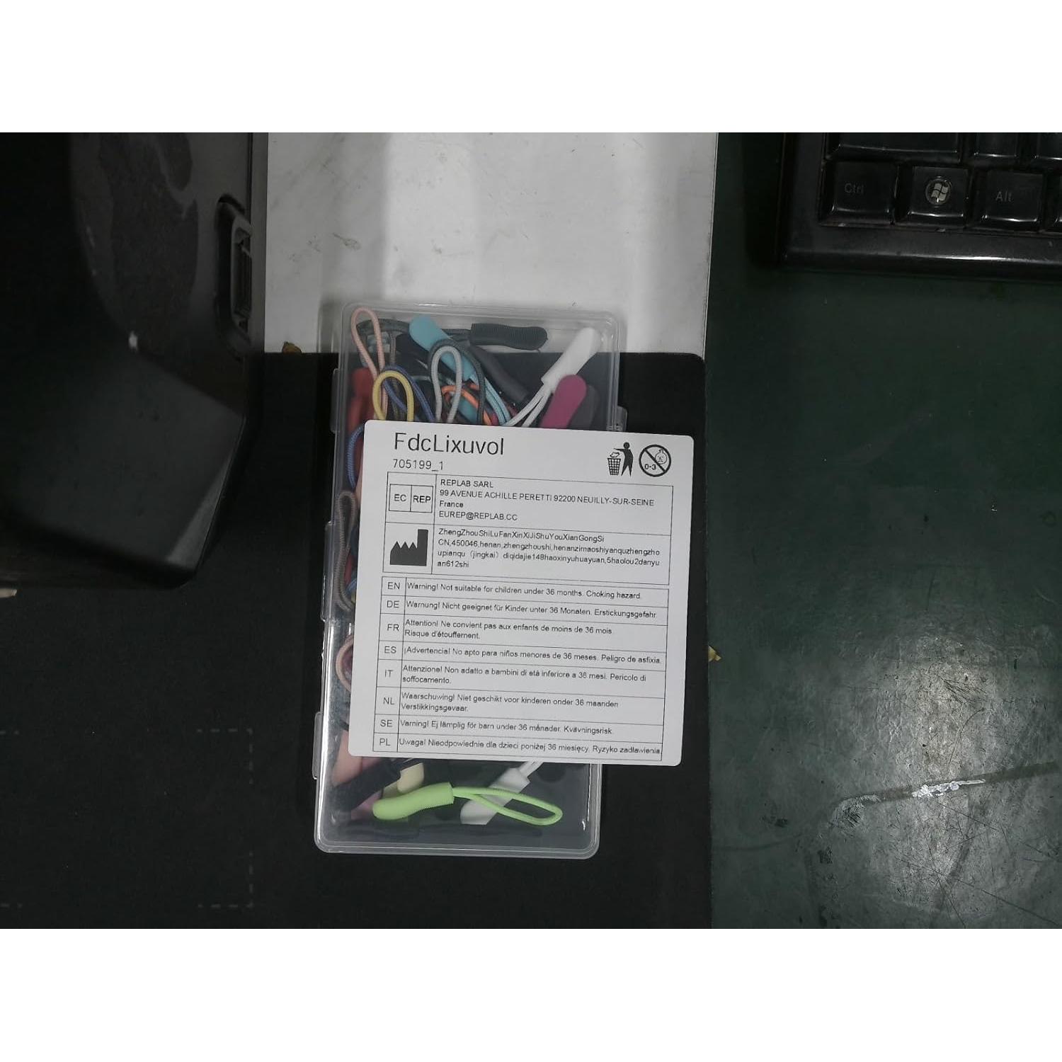 50 Tiradores de Cremallera Coloridos FdcLixuvol 6.48 cm PVC Nylon