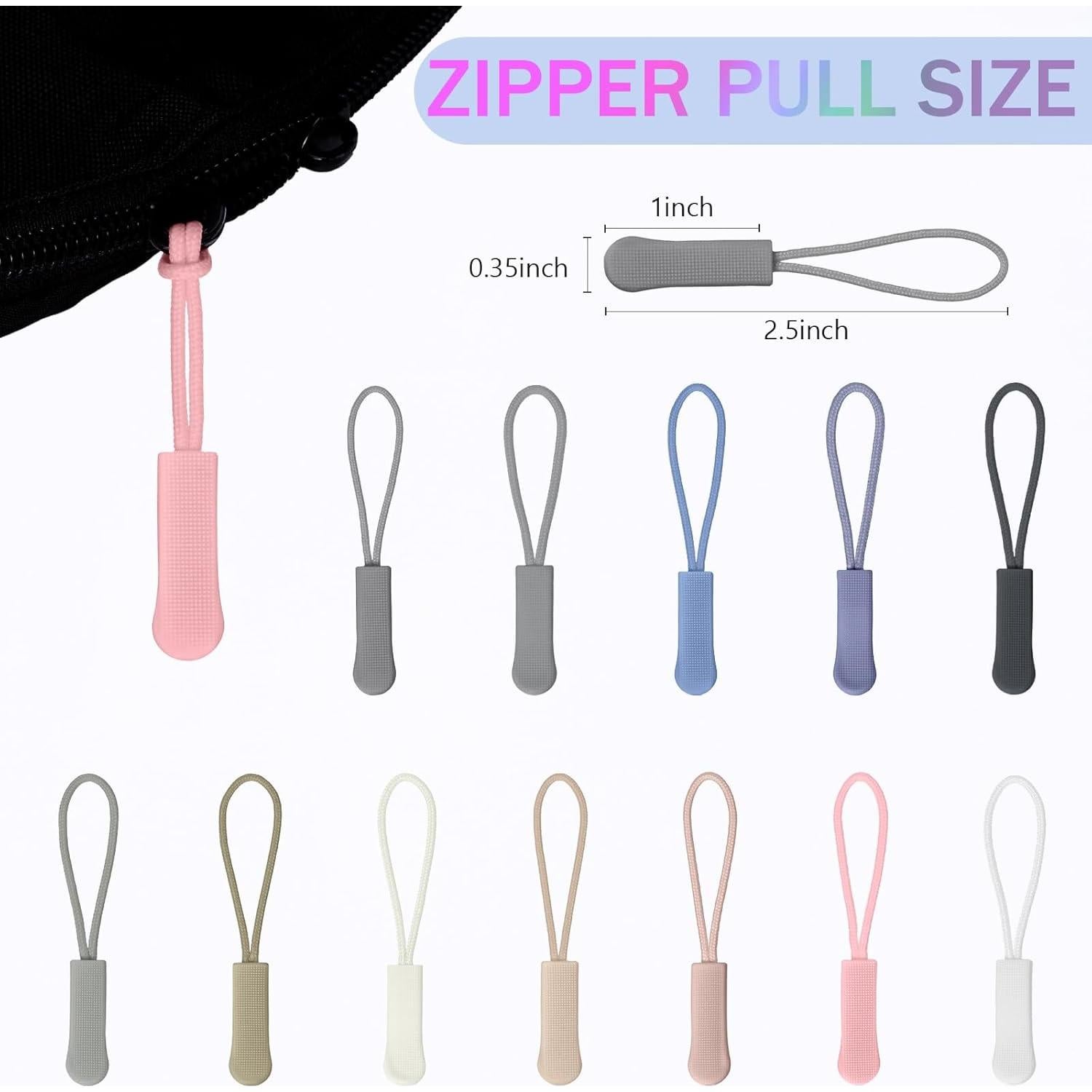 Tiradores de Cremallera Janinka 120 Pcs Multicolor 16.43 cm