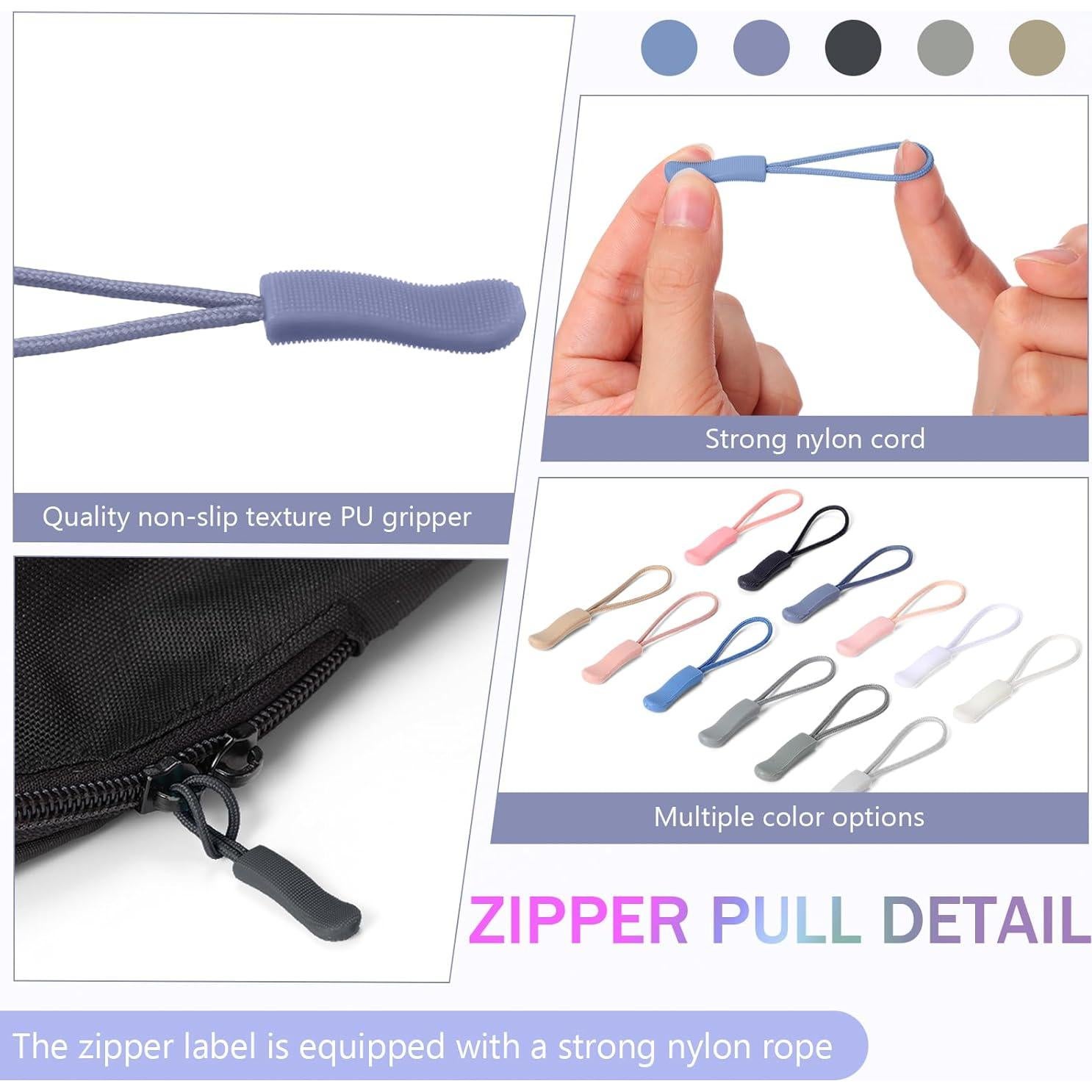 Tiradores de Cremallera Janinka 120 Pcs Multicolor 16.43 cm