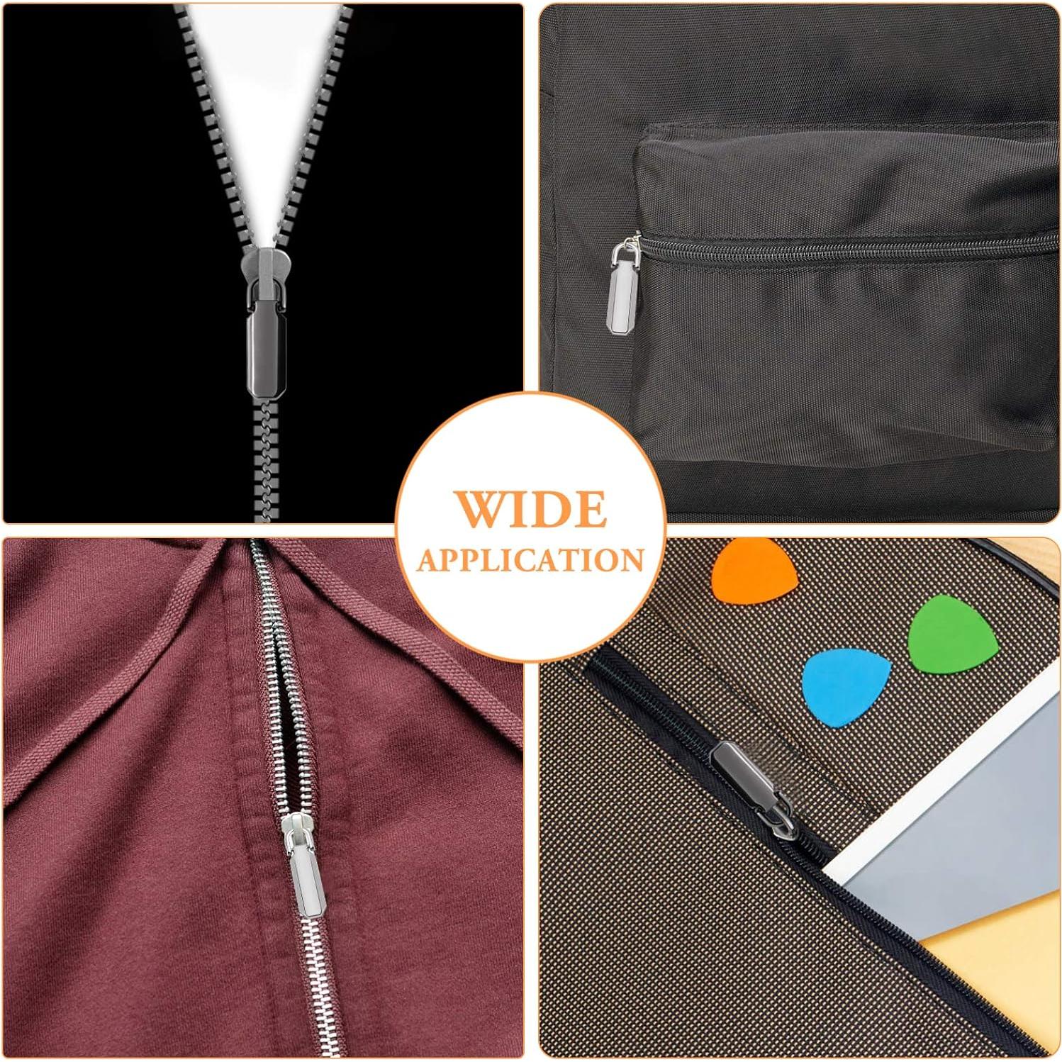 12 Tiradores de Cremallera Reemplazo EXCEART 2 Tamaños Zinc