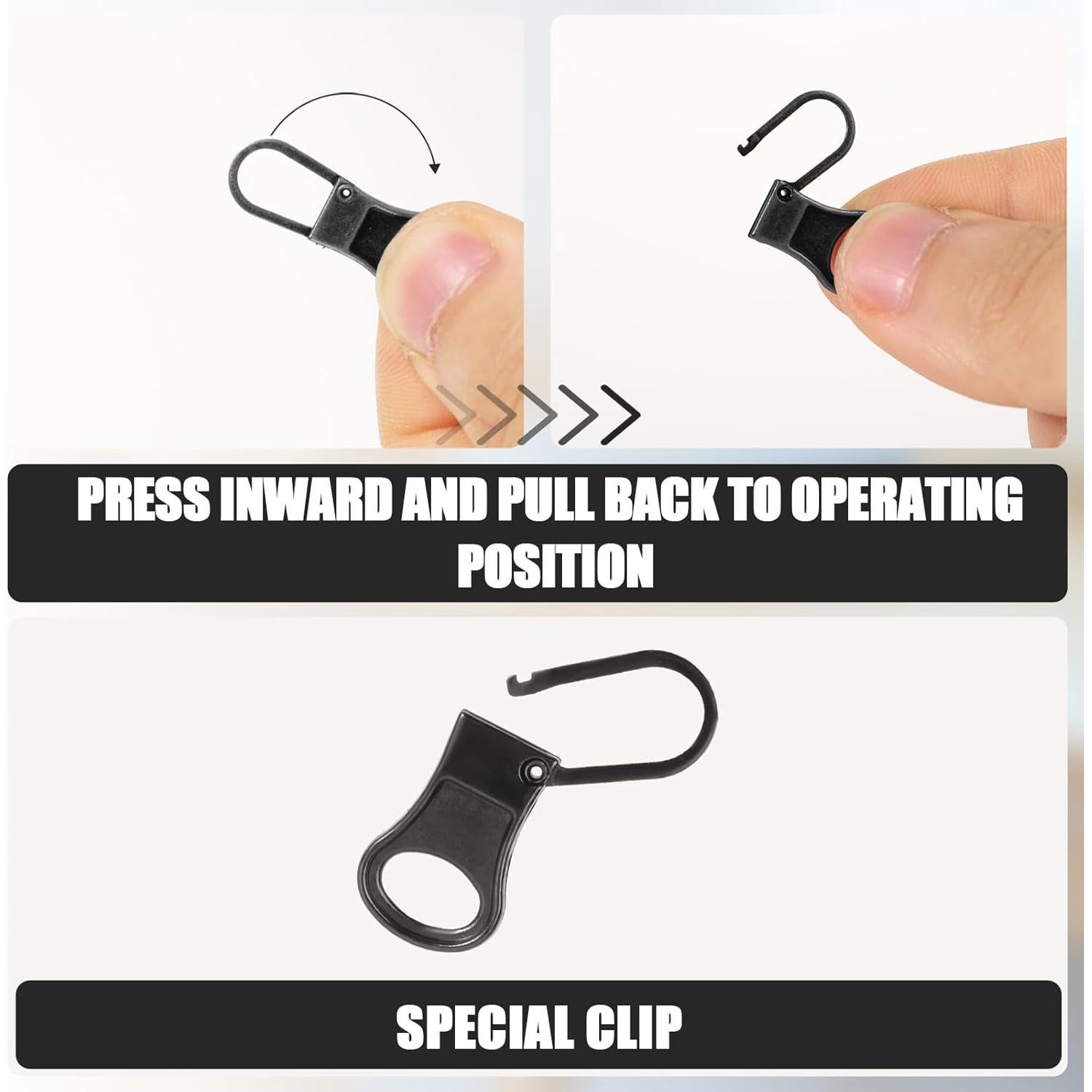 8 Piezas Tiradores de Cremallera Desmontables NQEUEPN 27x10mm