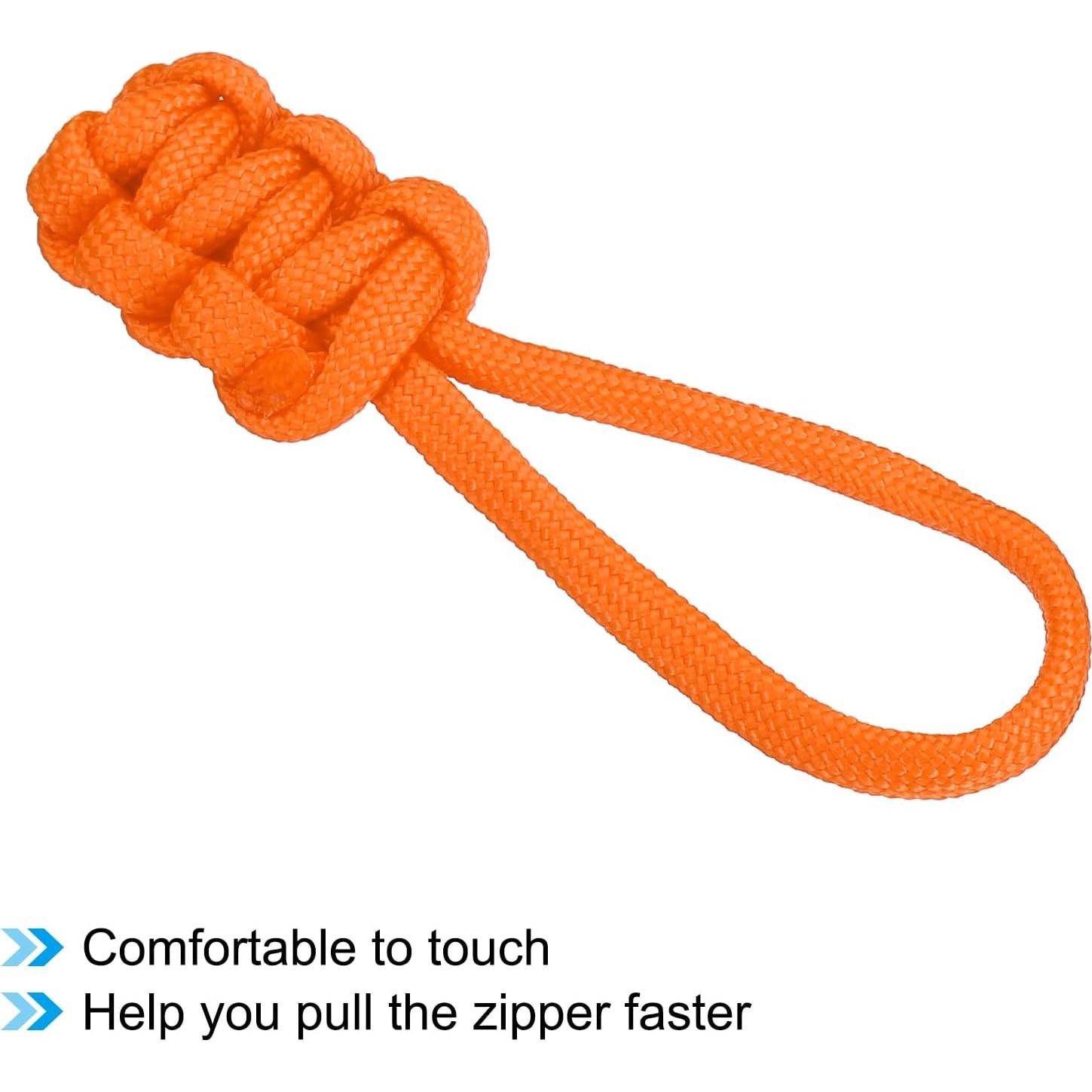 Tiradores de Cremallera PATIKIL Naranja - Paquete de 10 Unidades