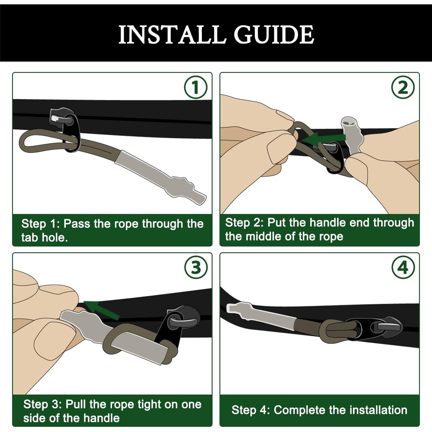 Tiradores de Cremallera Endoto 4PCS para Mochila Nike Elite - Negro y Amarillo