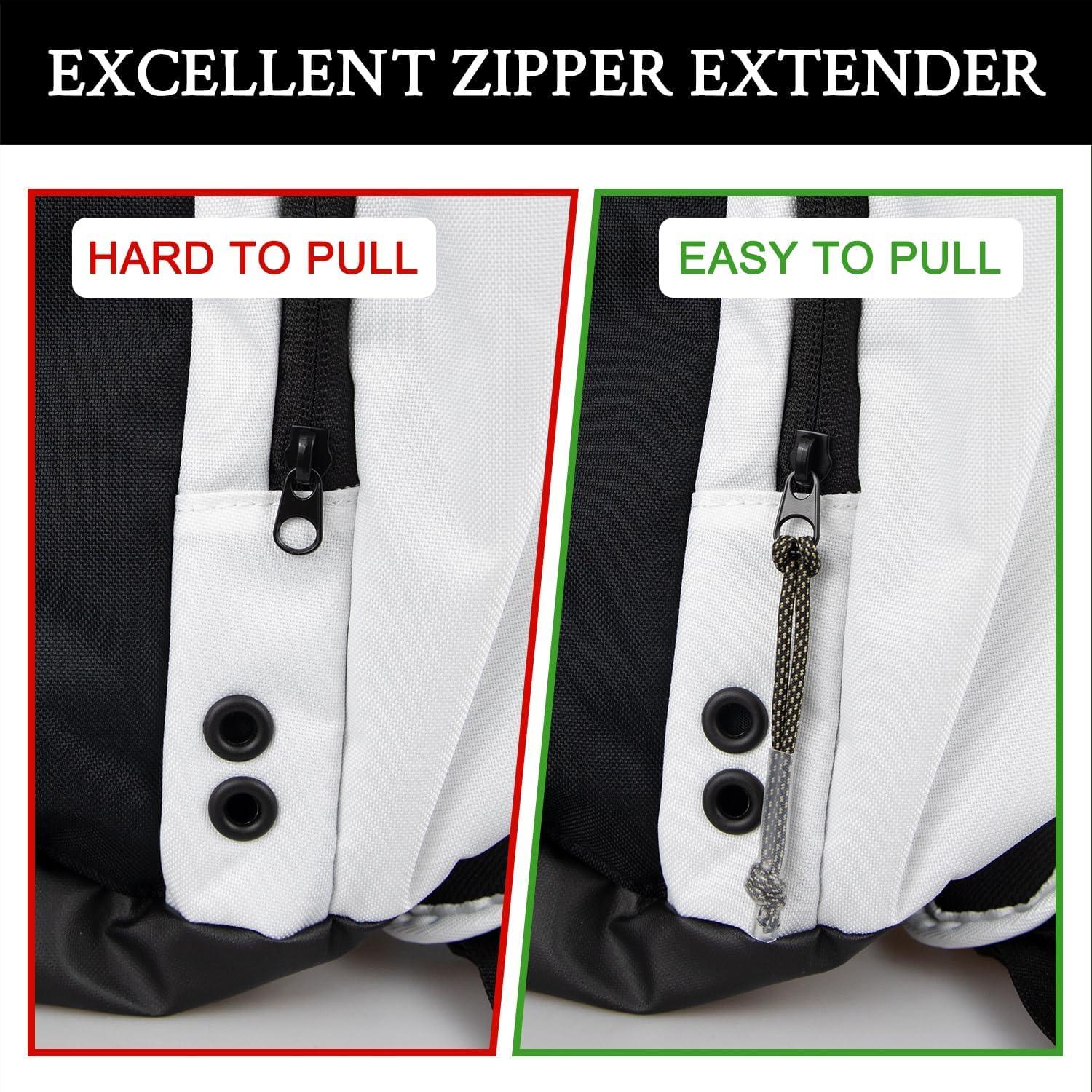 Tiradores de Cremallera Endoto 4PCS para Mochila Nike Elite - Negro y Amarillo