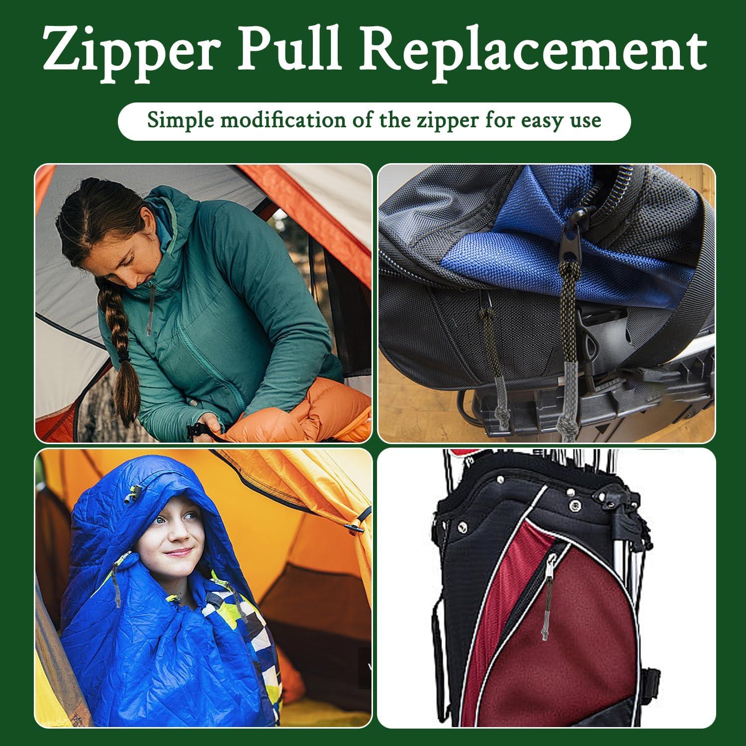 Tiradores de Cremallera Endoto 4PCS para Mochila Nike Elite - Negro y Amarillo