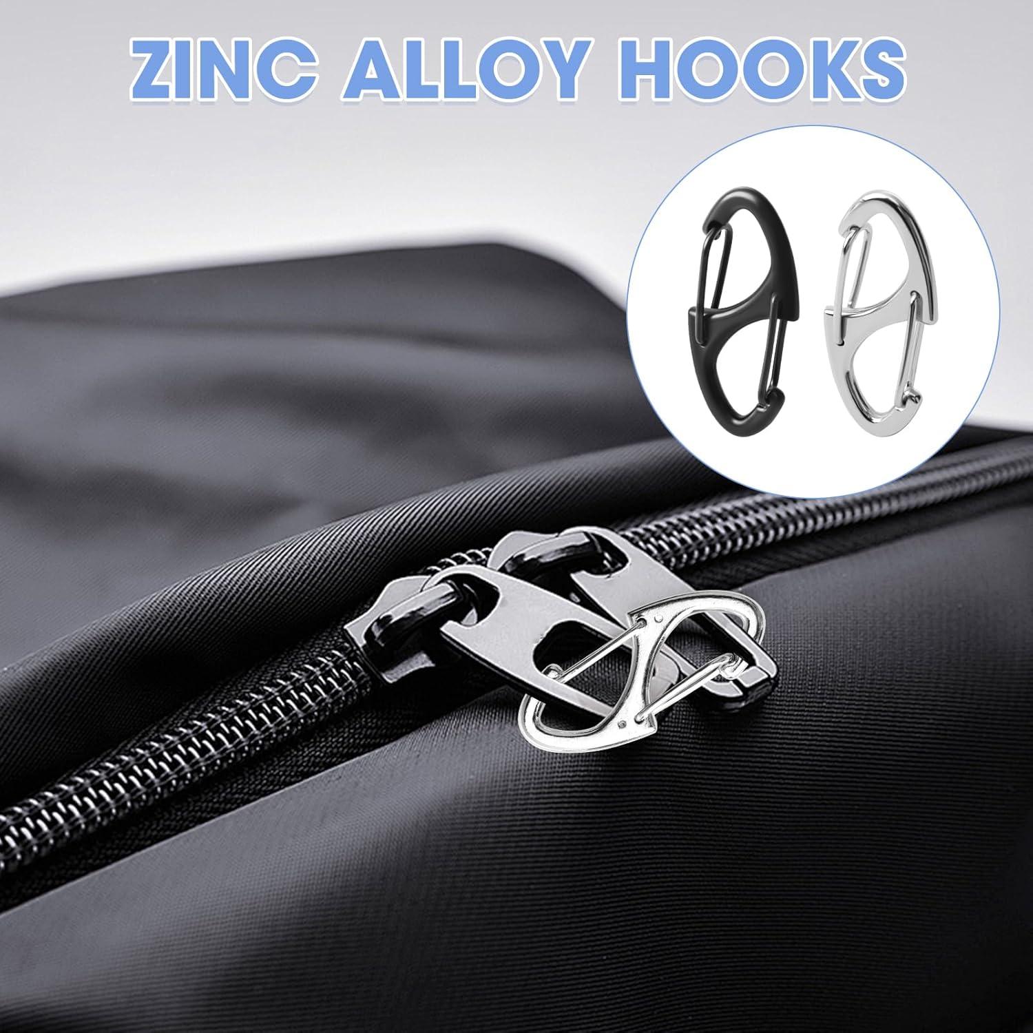 Clips de Cremallera Antirrobo MILAKE 20 Pcs Doble Apertura