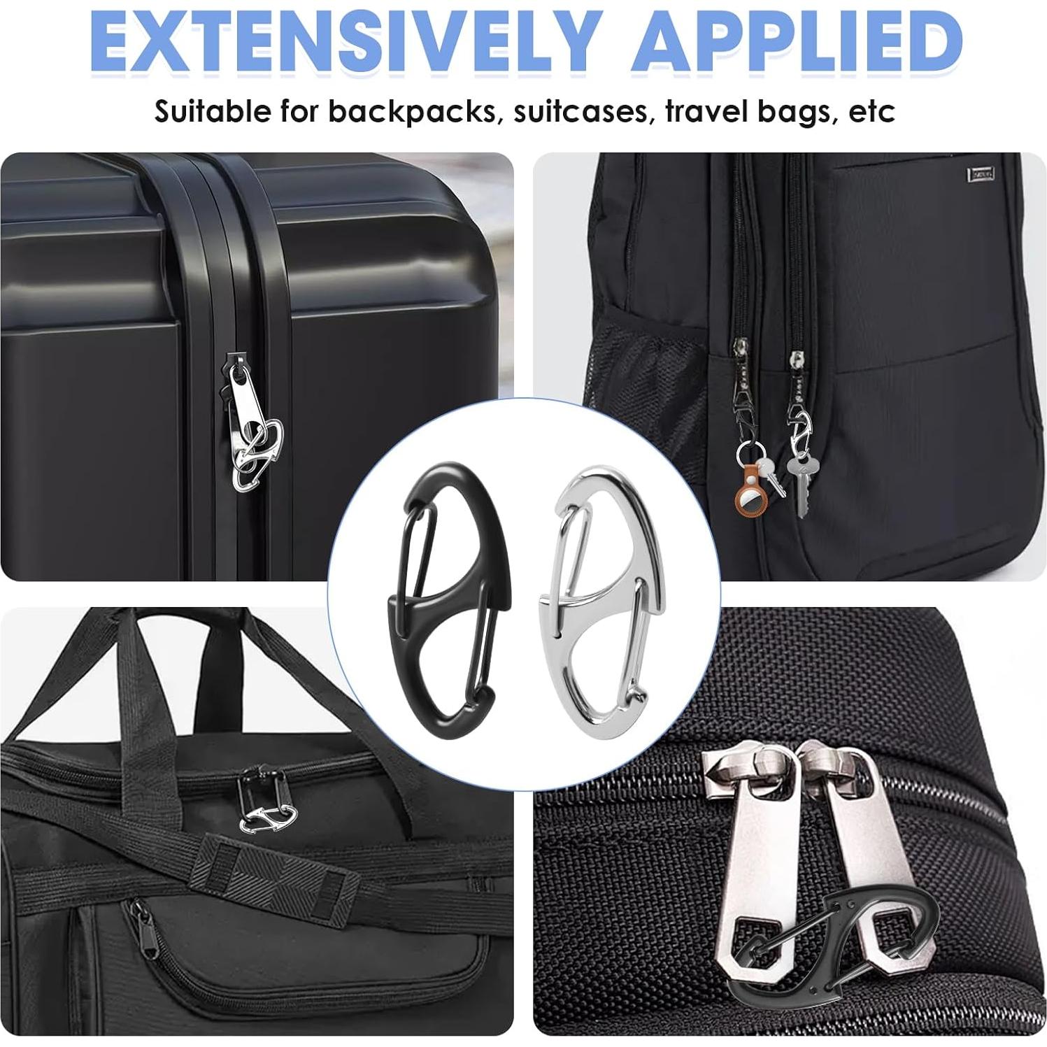 Clips de Cremallera Antirrobo MILAKE 20 Pcs Doble Apertura