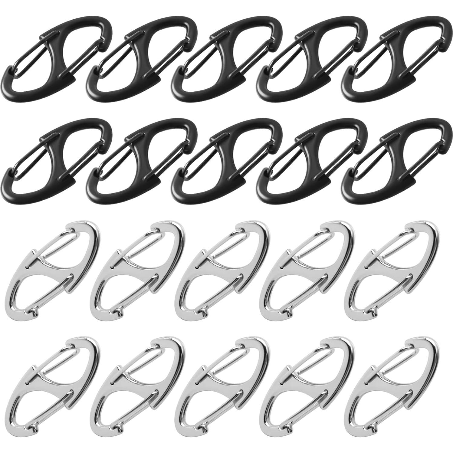 Clips de Cremallera Antirrobo MILAKE 20 Pcs Doble Apertura