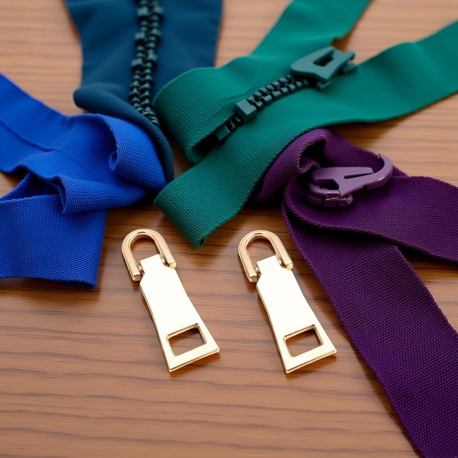 2 Pcs Tirador de Cremallera Dorado Wentoenapp 2.54 cm