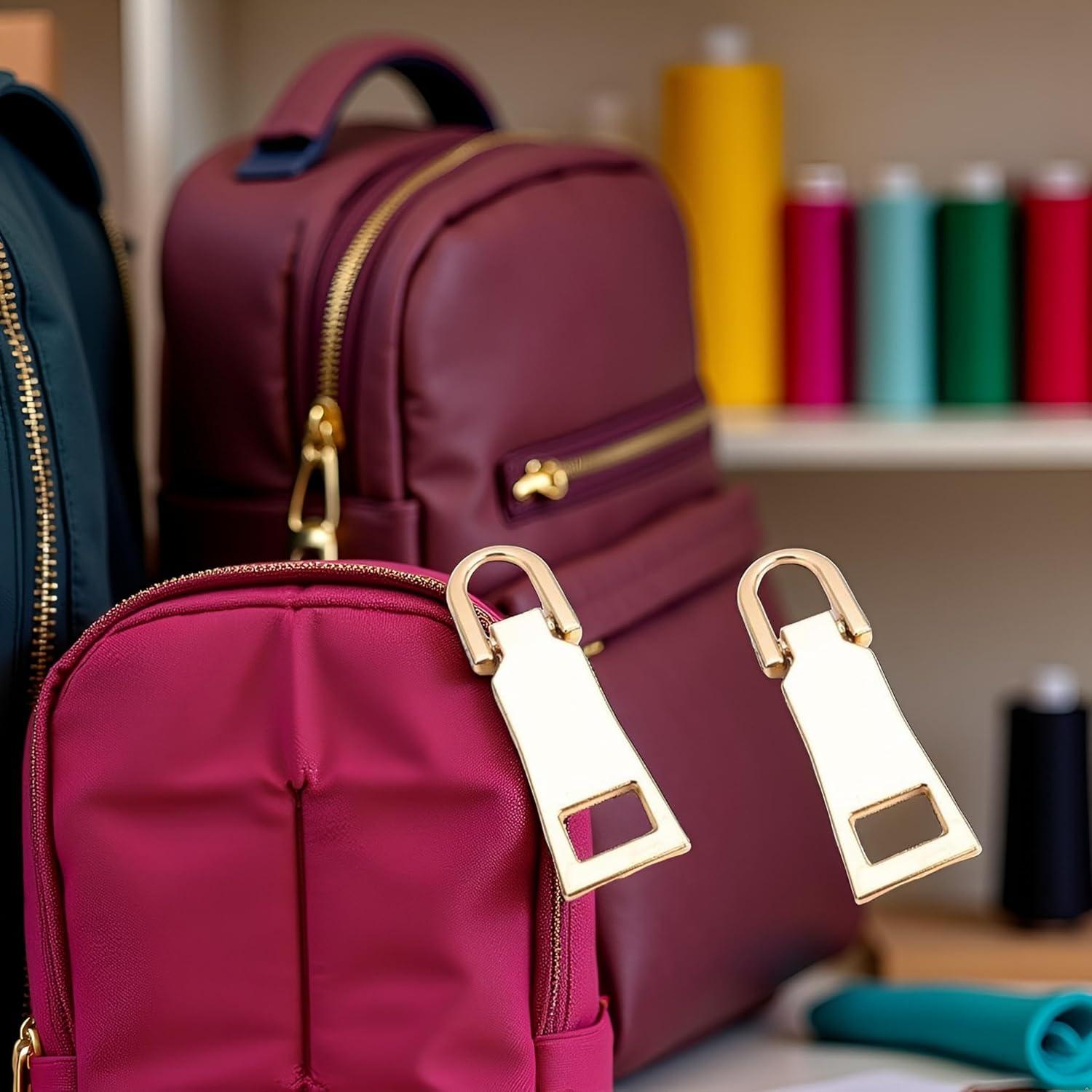 2 Pcs Tirador de Cremallera Dorado Wentoenapp 2.54 cm