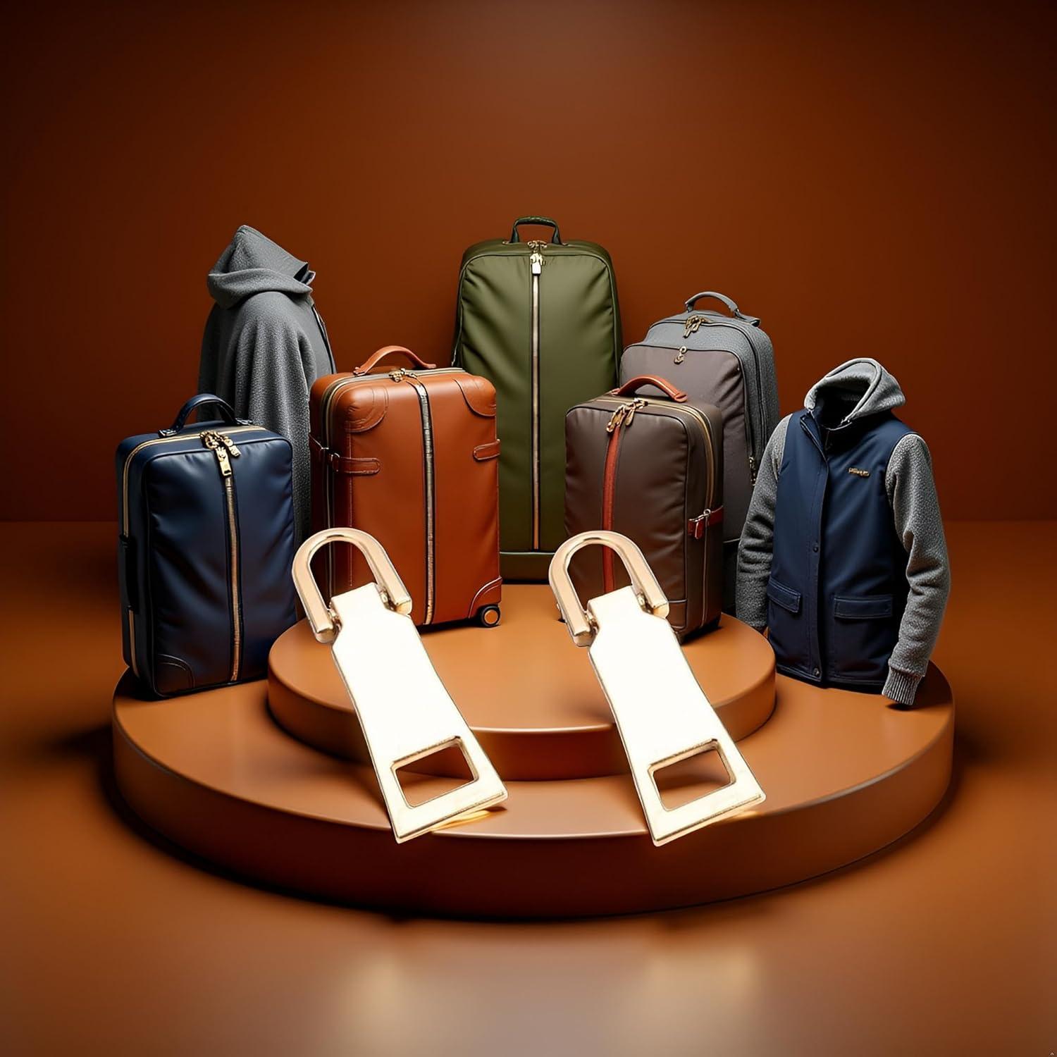 2 Pcs Tirador de Cremallera Dorado Wentoenapp 2.54 cm