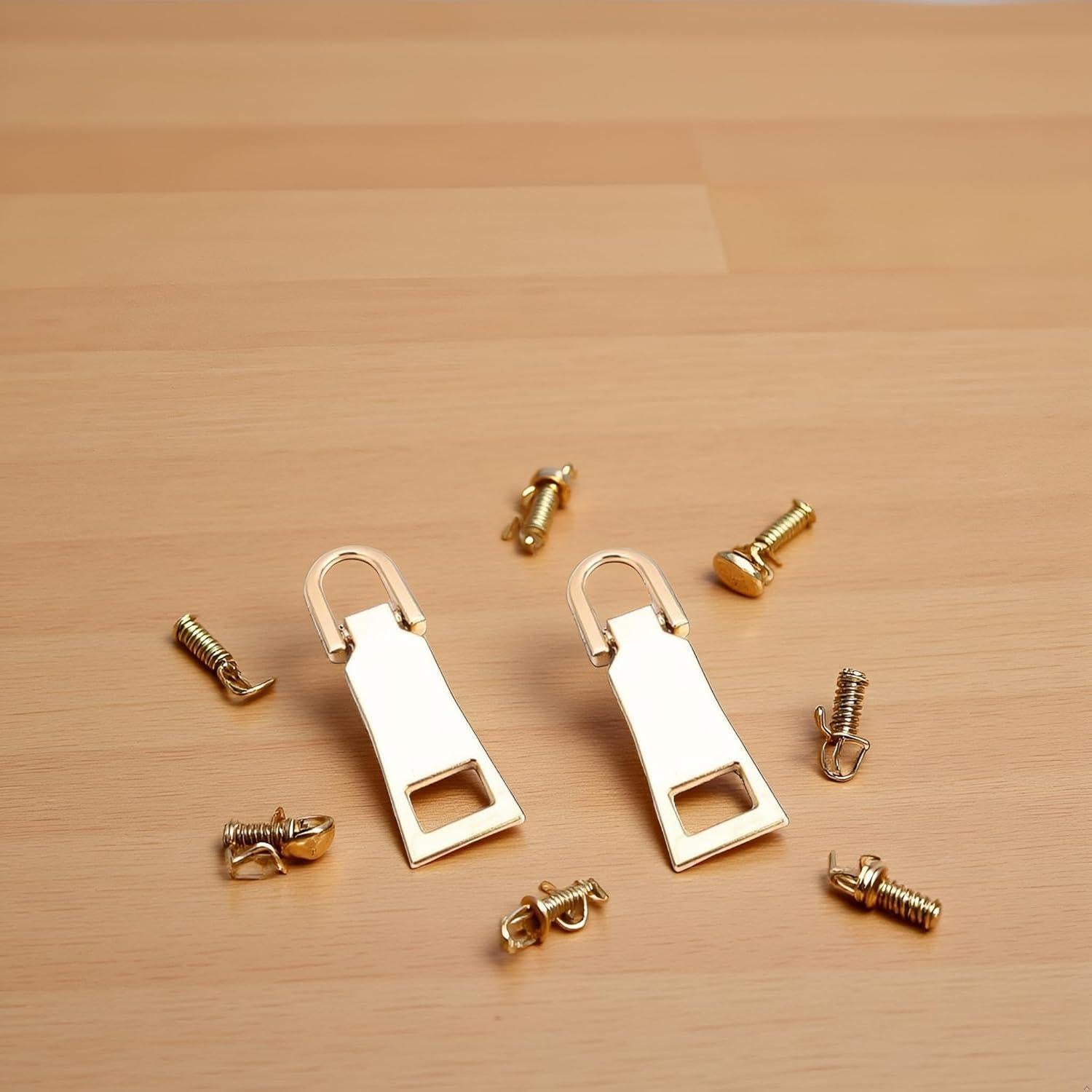 2 Pcs Tirador de Cremallera Dorado Wentoenapp 2.54 cm