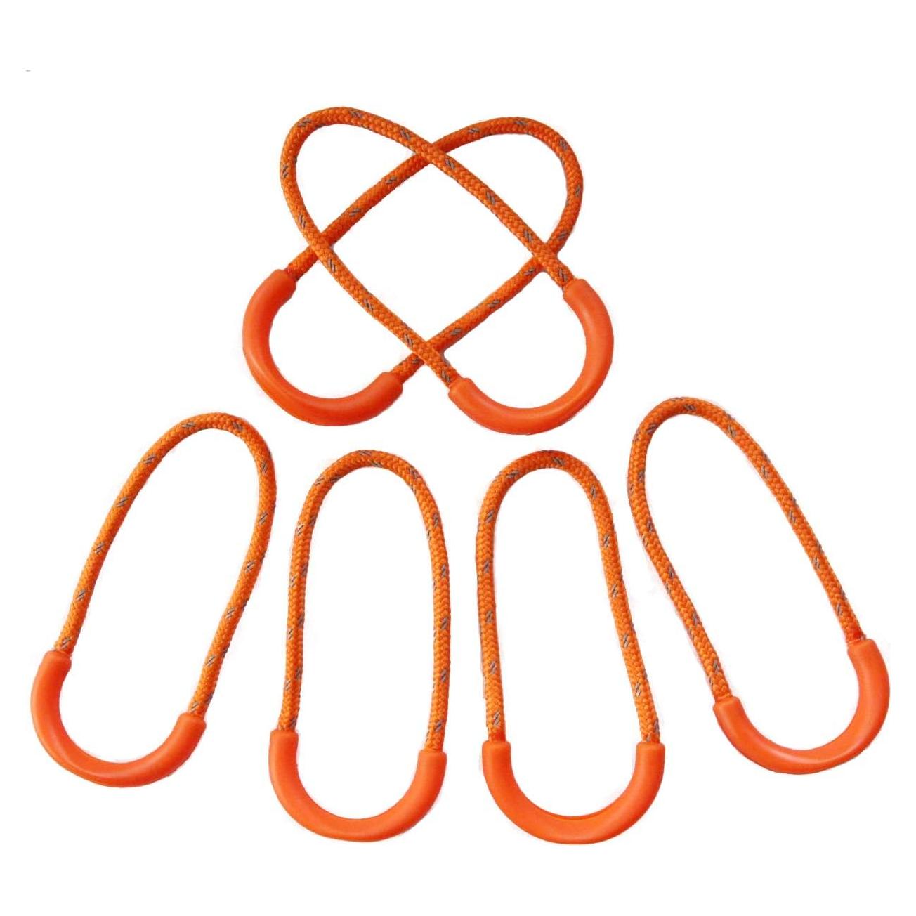 Cuerda de Tirador de Cremallera Hanks Surplus 6 Piezas Naranja