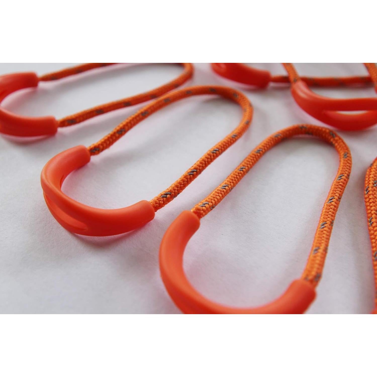 Cuerda de Tirador de Cremallera Hanks Surplus 6 Piezas Naranja