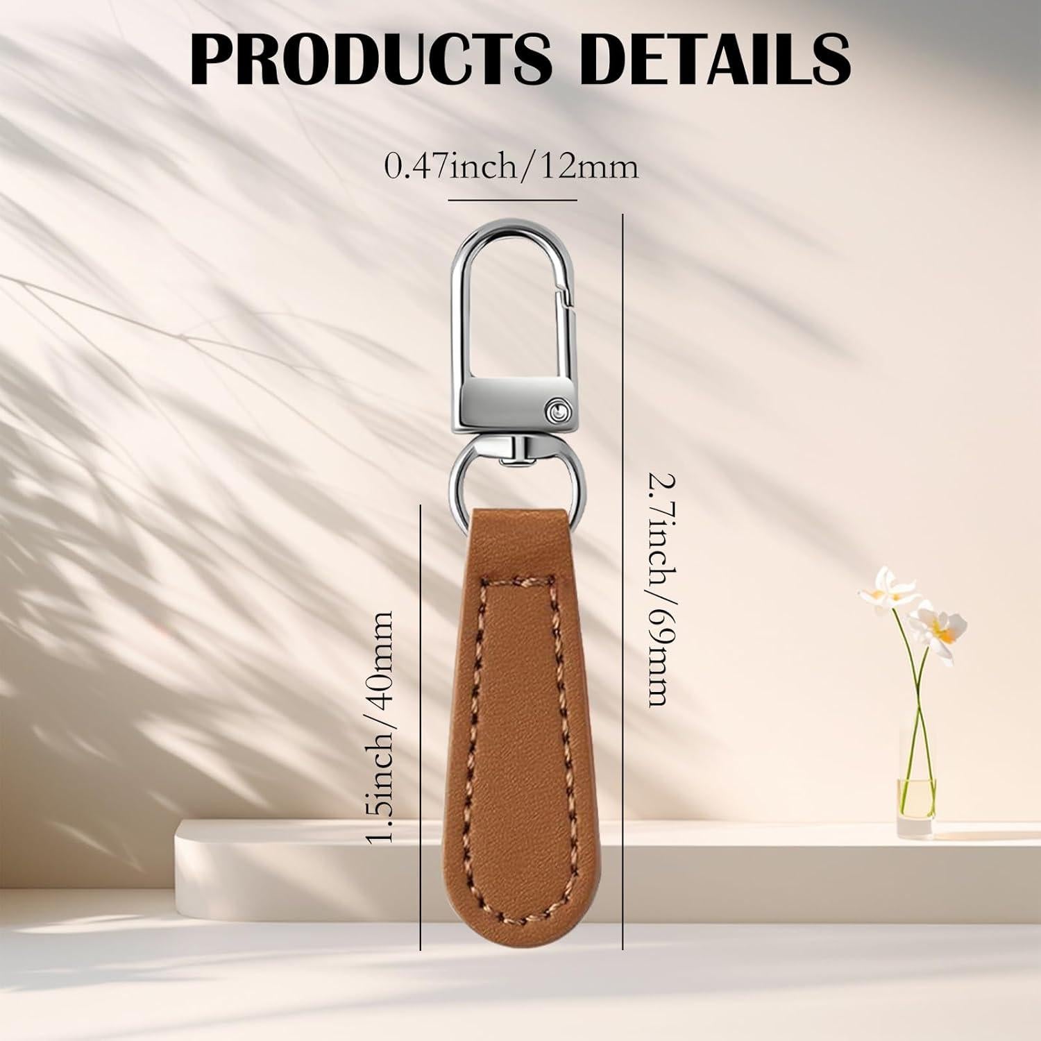 10 Piezas Tiradores de Cremallera de Cuero CYUXING Multicolor