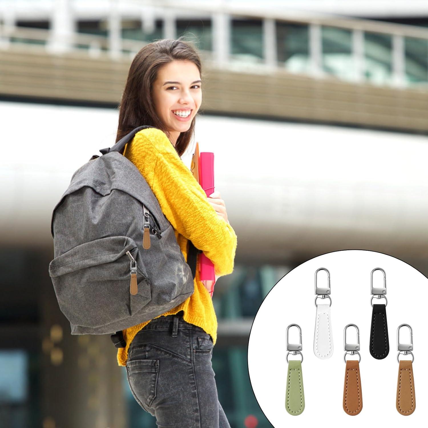 10 Piezas Tiradores de Cremallera de Cuero CYUXING Multicolor