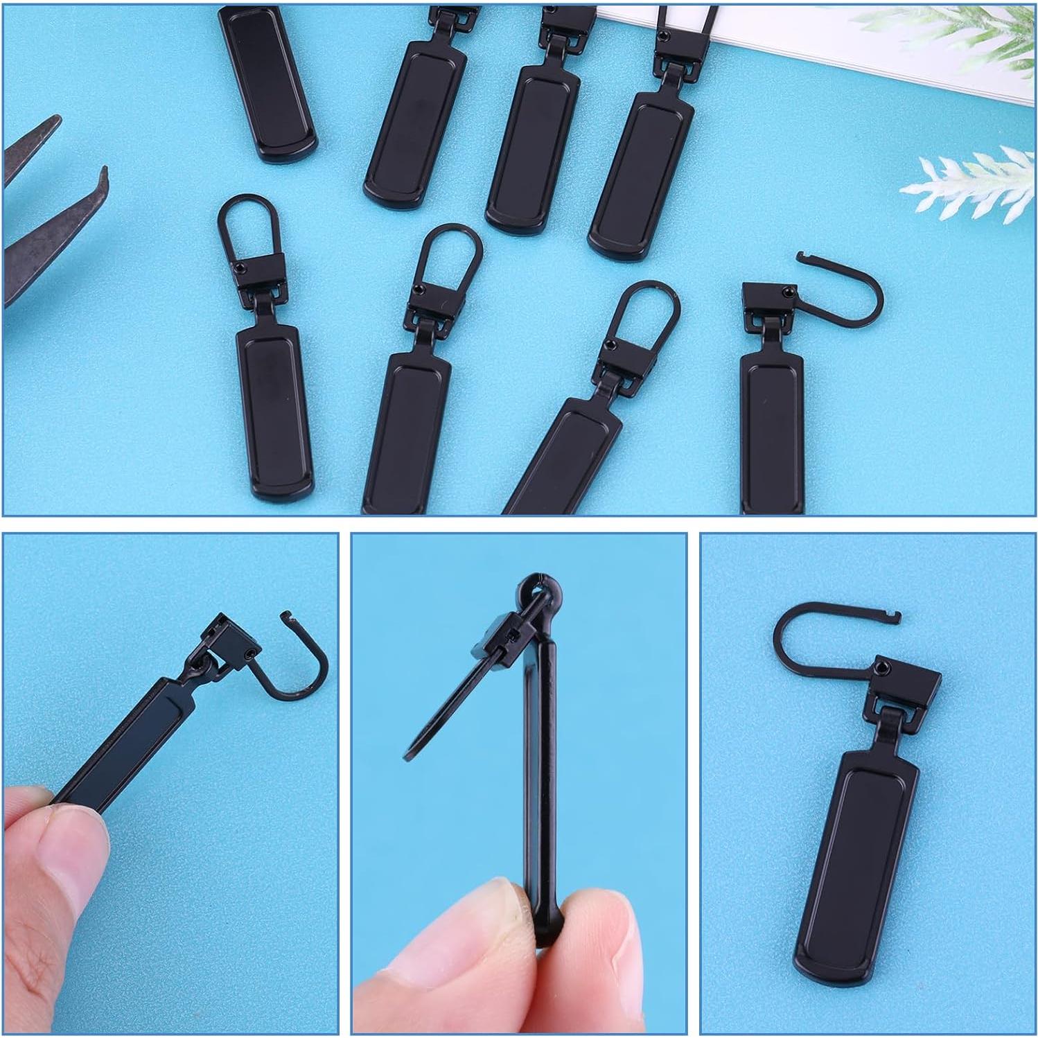 Kit 8 Tiradores de Cremallera Desmontables Negros DIVINA VITAE