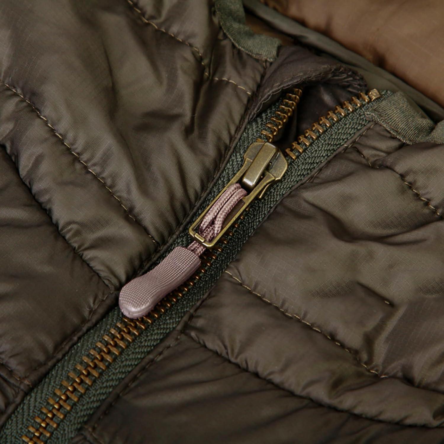 10 Tiradores de Cremallera Beige Badong - Cuerda de Nylon 65mm