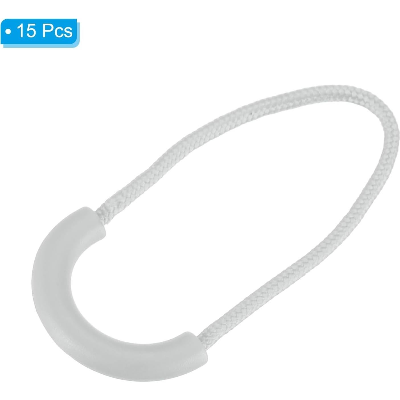 Tiradores de Cremallera PATIKIL 15 Piezas Nylon Gris Claro