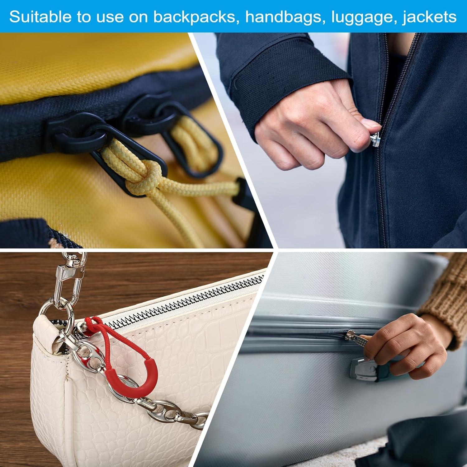 Tiradores de Cremallera PATIKIL 15 Piezas Nylon Gris Claro