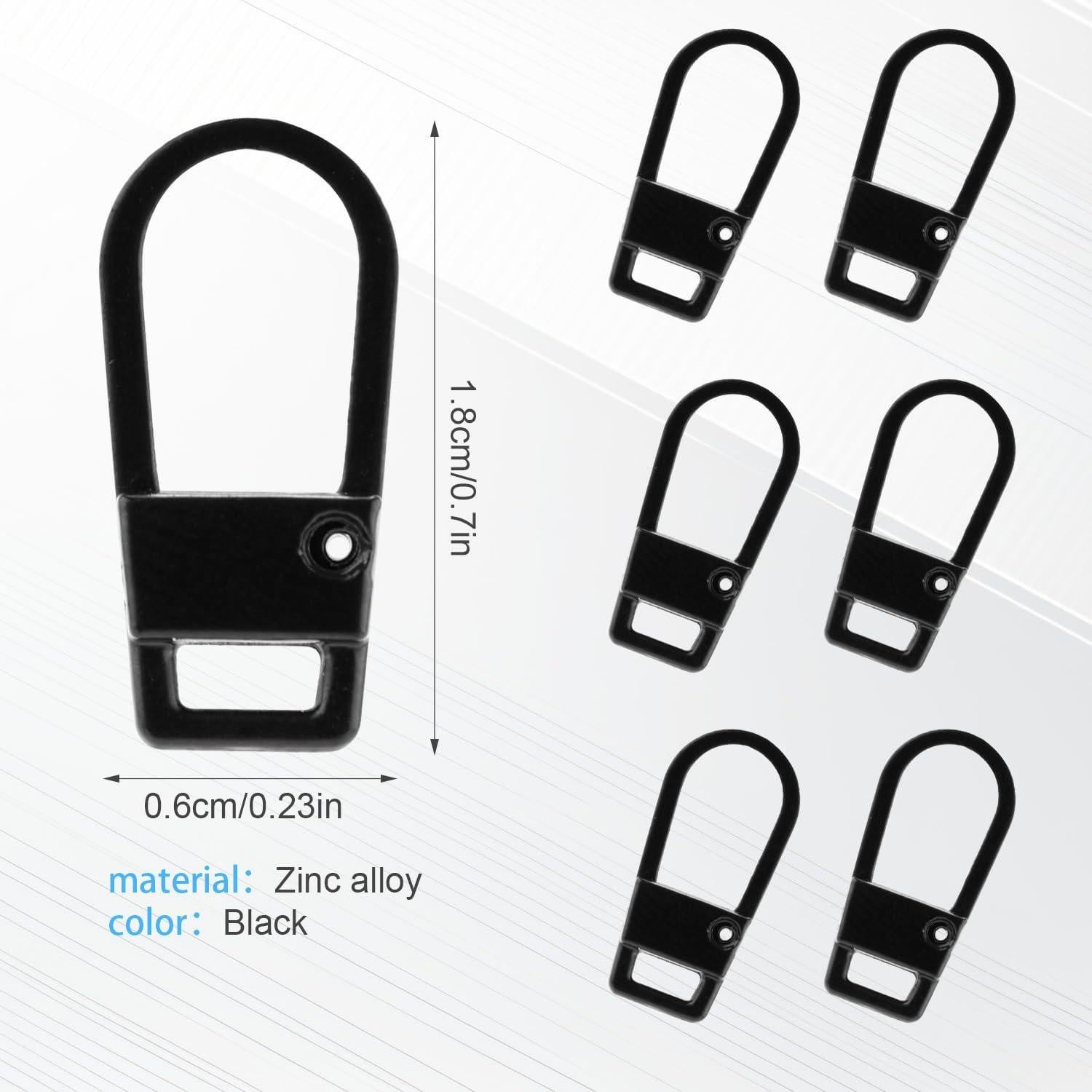 Kit de 4 Tiradores de Cremallera Desmontables Gosknor - Metal Negro