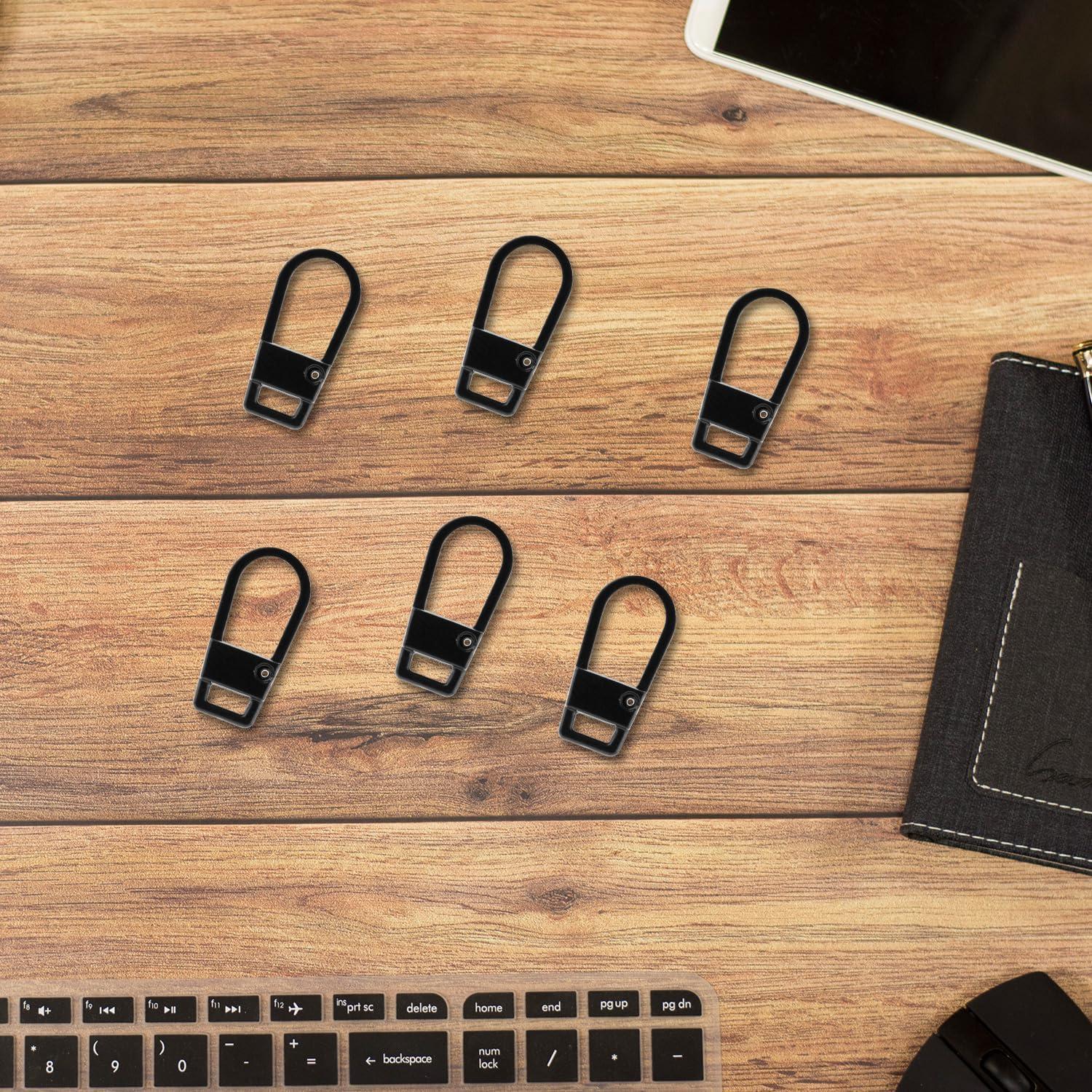 Kit de 4 Tiradores de Cremallera Desmontables Gosknor - Metal Negro