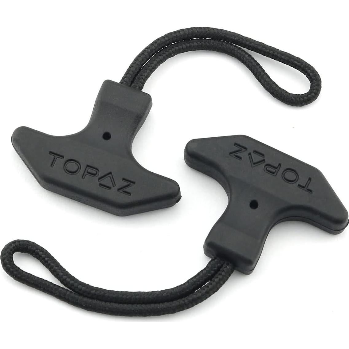Tirador de Cremallera TPU DGHAOP - 4 Piezas Negro 75x35mm